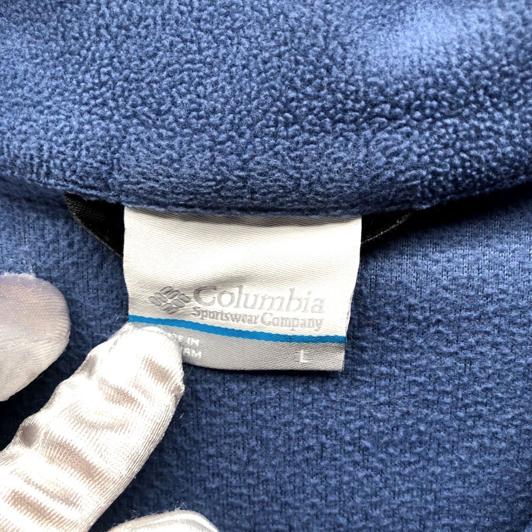 Vintage Columbia Polartec Fleece Pullover Womens L Blue 1/4 Zip Sweater Size L / US 10 / IT 46 - 3 Thumbnail