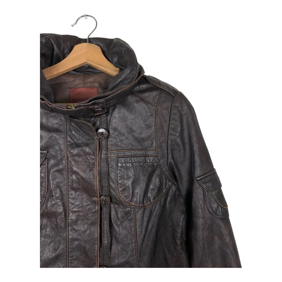 Japanese Brand 🔥VINTAGE GENUINE BIKER LEATHER JACKET KAREY CANIA JAPAN Size US M / EU 48-50 / 2 - 4 Thumbnail