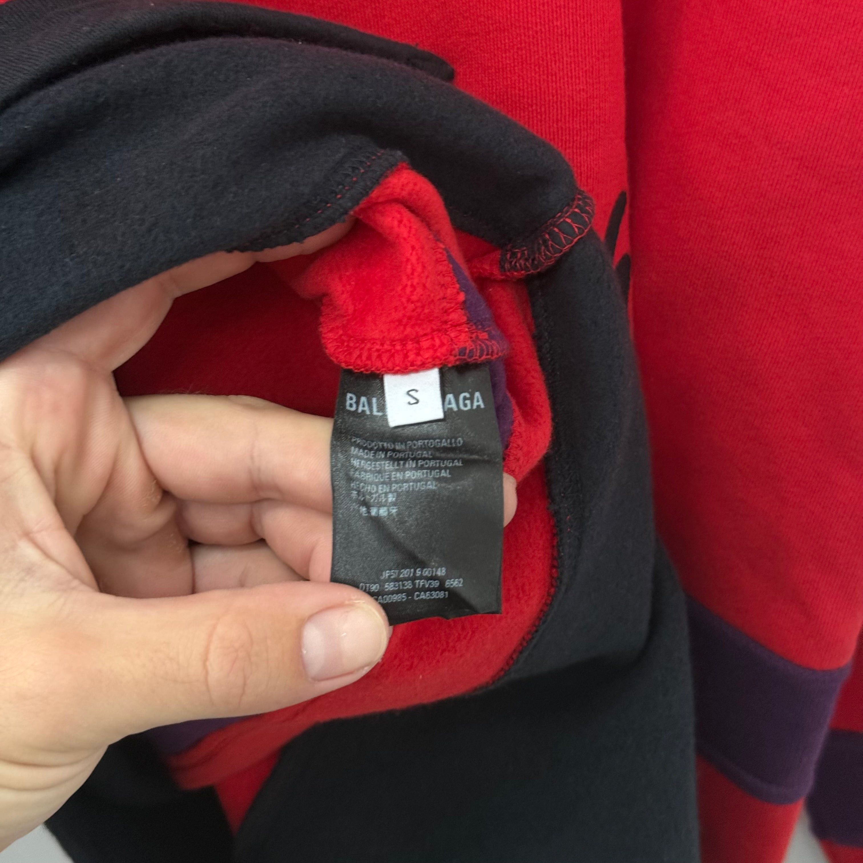 Balenciaga Balenciaga Red Rive BB Quarterzip Sweatshirt - Size S Size US S / EU 44-46 / 1 - 7 Thumbnail