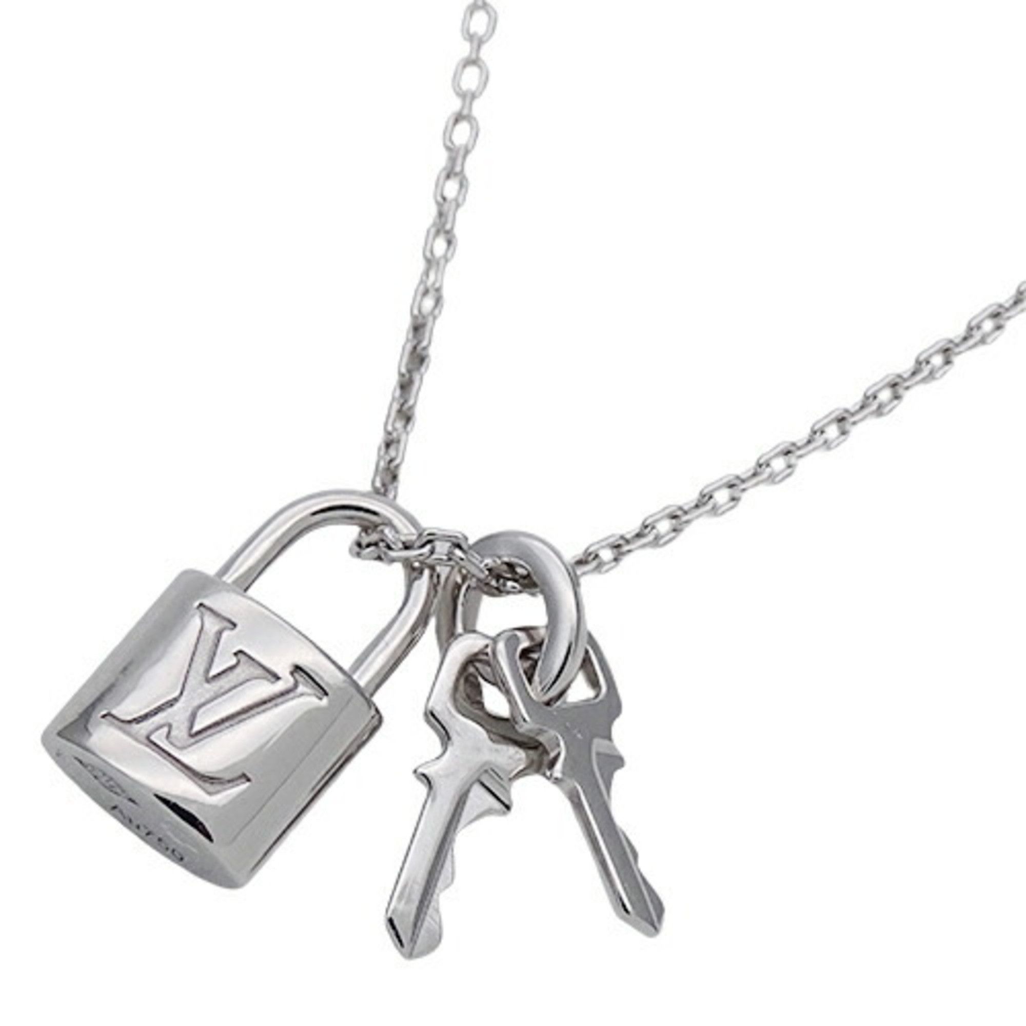Louis Vuitton Pandantif Silver Lockit Necklace woman