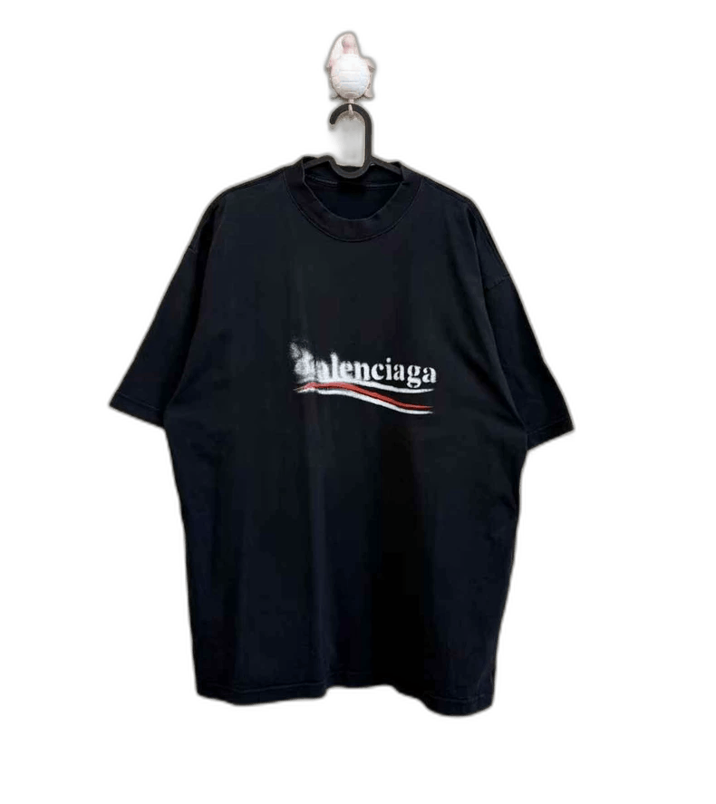 Balenciaga Balenciaga Black T-Shirt with Logo Print Size US M / EU 48-50 / 2 - 1 Thumbnail