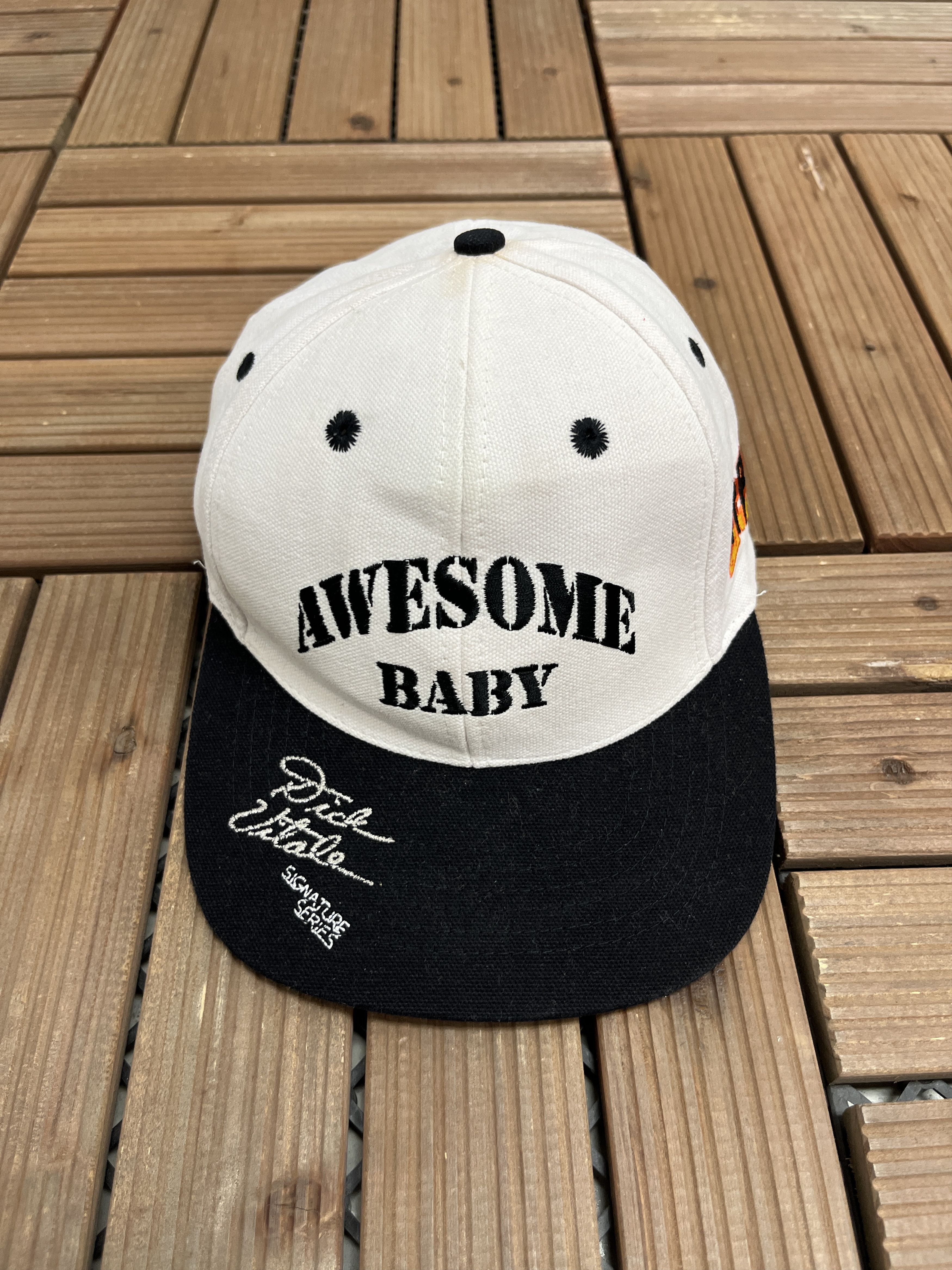 Vintage Dick Vitale's Awesome Baby Vintage White Hat Cap Size ONE SIZE - 2 Thumbnail