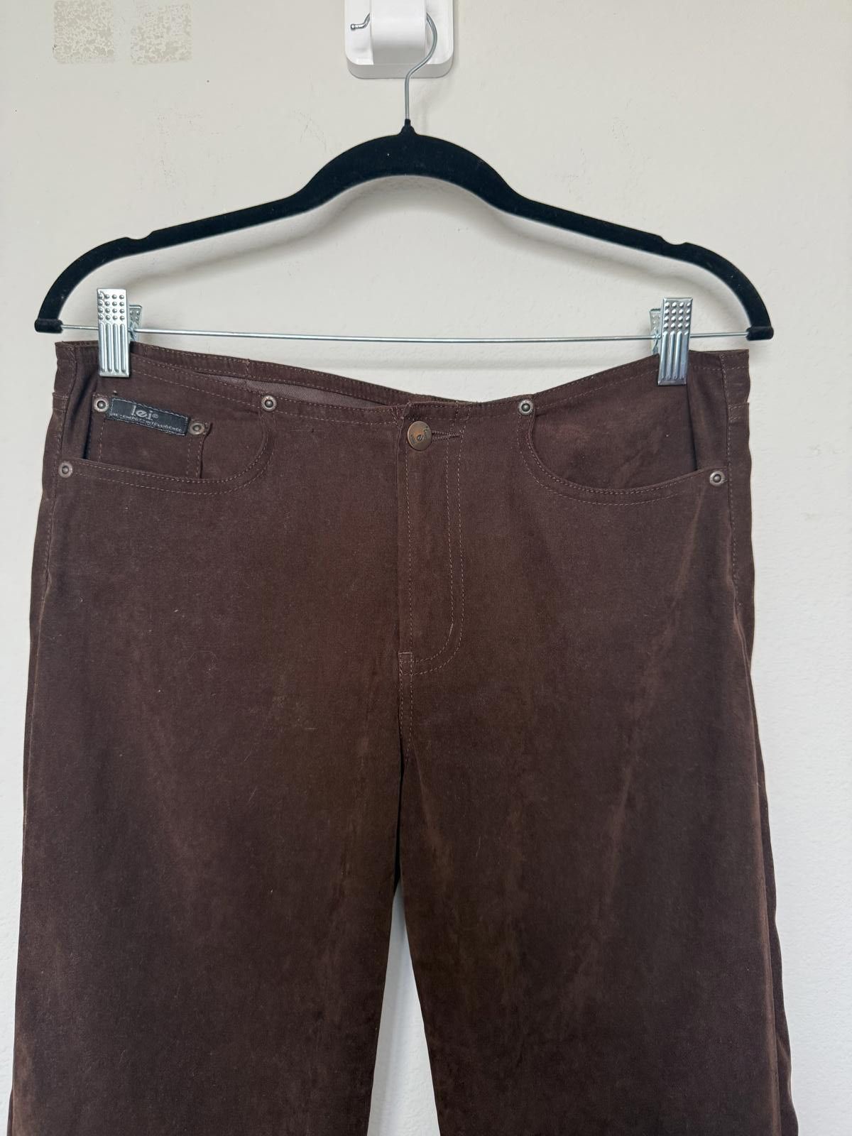 L.E.I. Vintage Y2K Low Rider LEI Brown Flared Pants Size 32" / US 10 / IT 46 - 1 Thumbnail