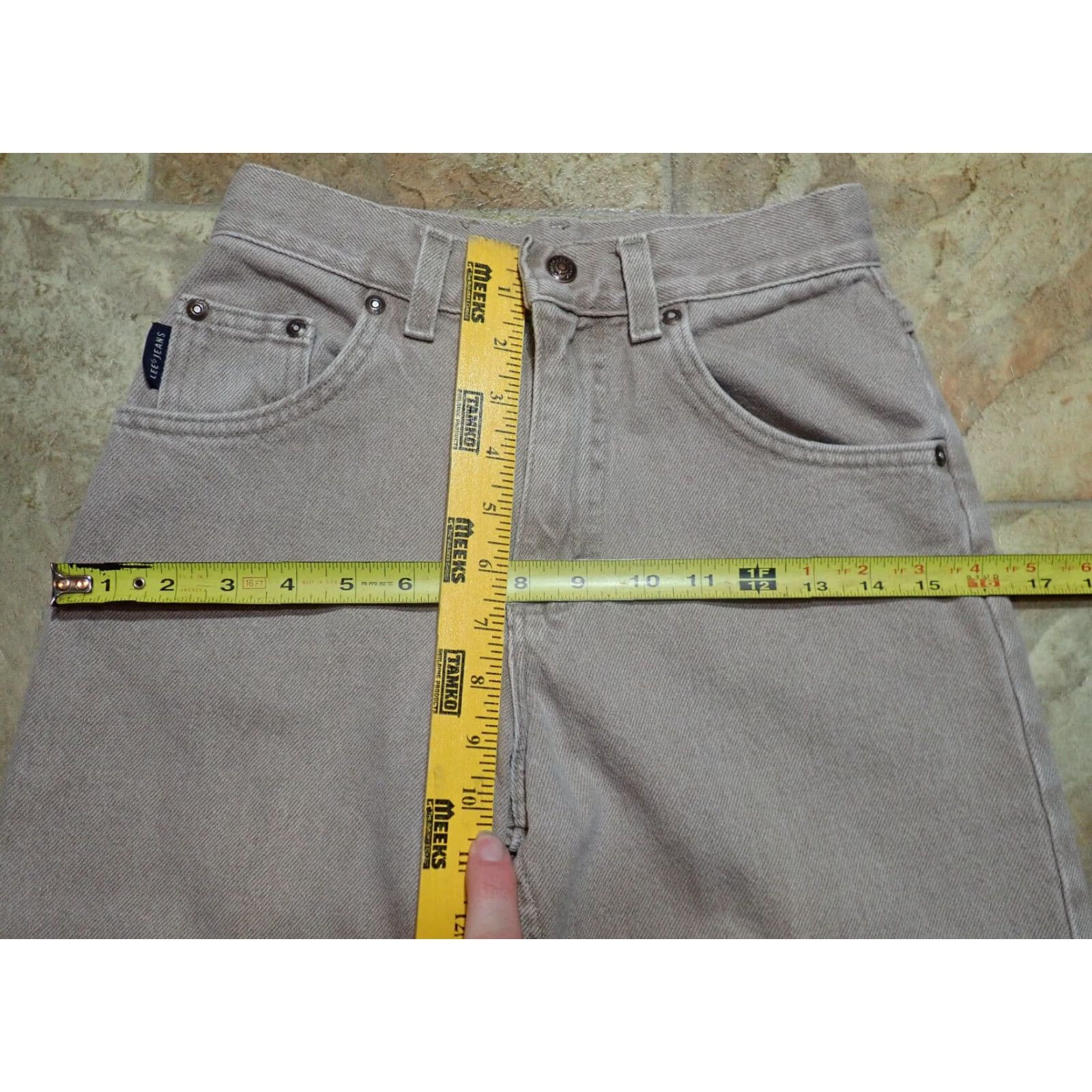 Lee VINTAGE Lee Jeans Women's Tapered Denim Light Blue 24x27 USA 90s Size 26" / US 2 / IT 38 - 7 Thumbnail