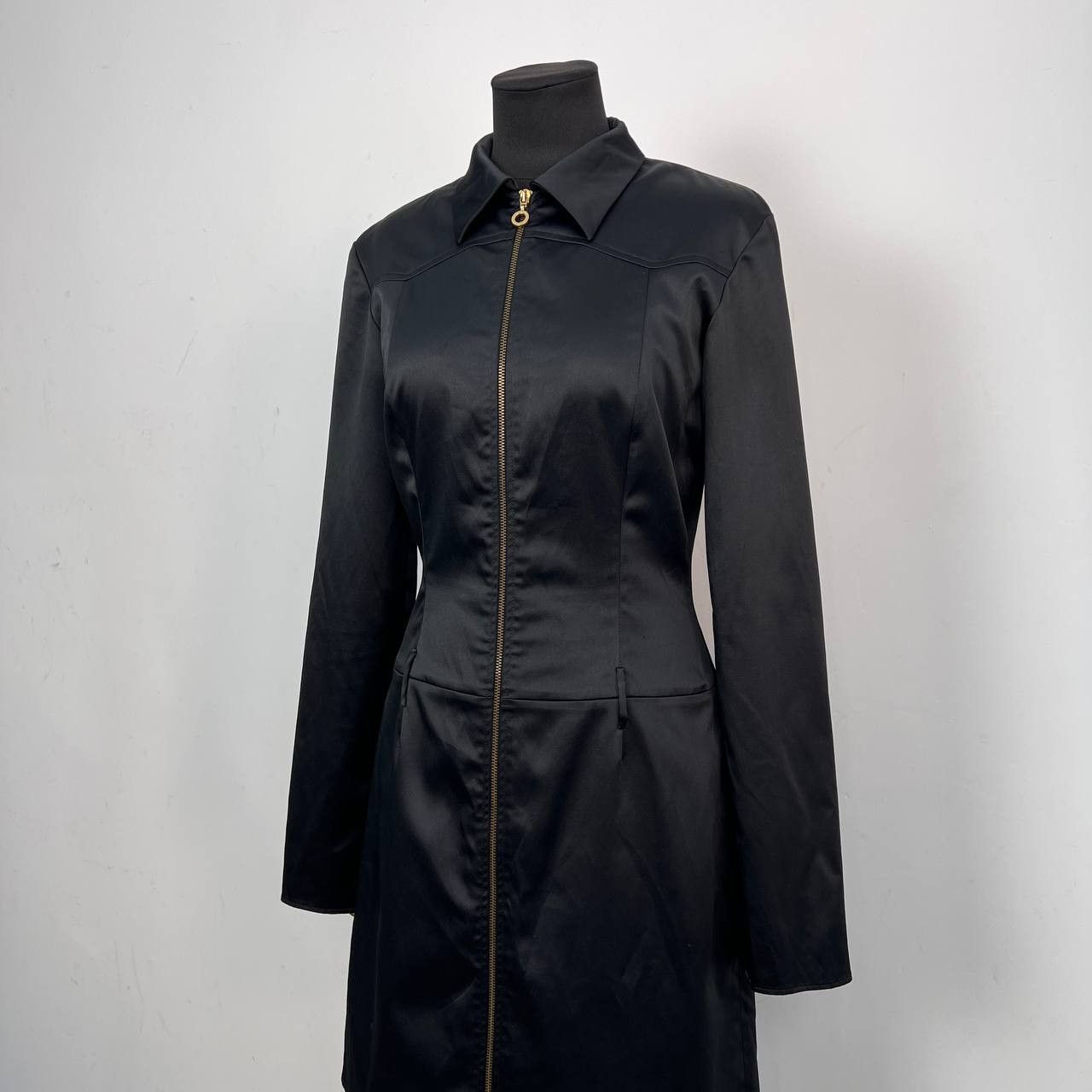 Versace Jeans Couture Versace Black Coat Jacket Full Zip Gold Tone Hardware Size M / US 6-8 / IT 42-44 - 3 Thumbnail