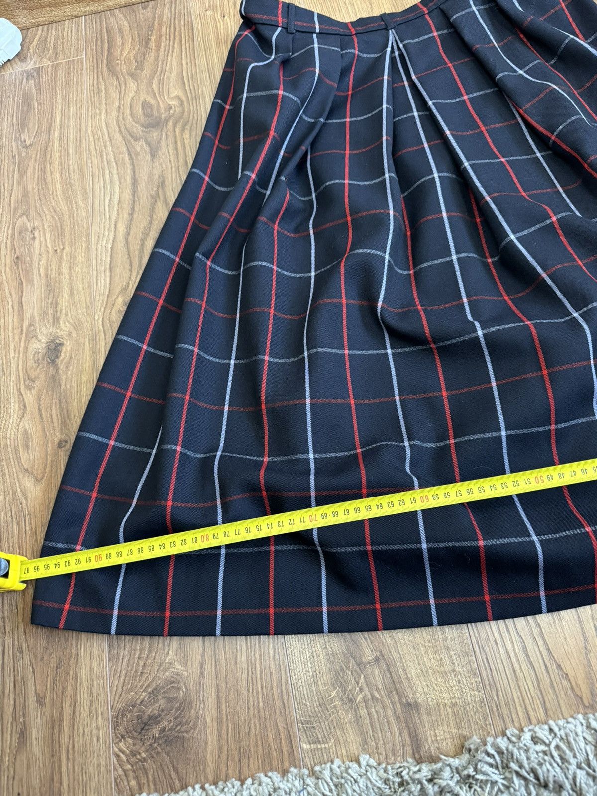 Burberry × Vintage Vintage wool skirt Burberry Nova Check 90s original Size 34" / US 12 / IT 48 - 7 Thumbnail