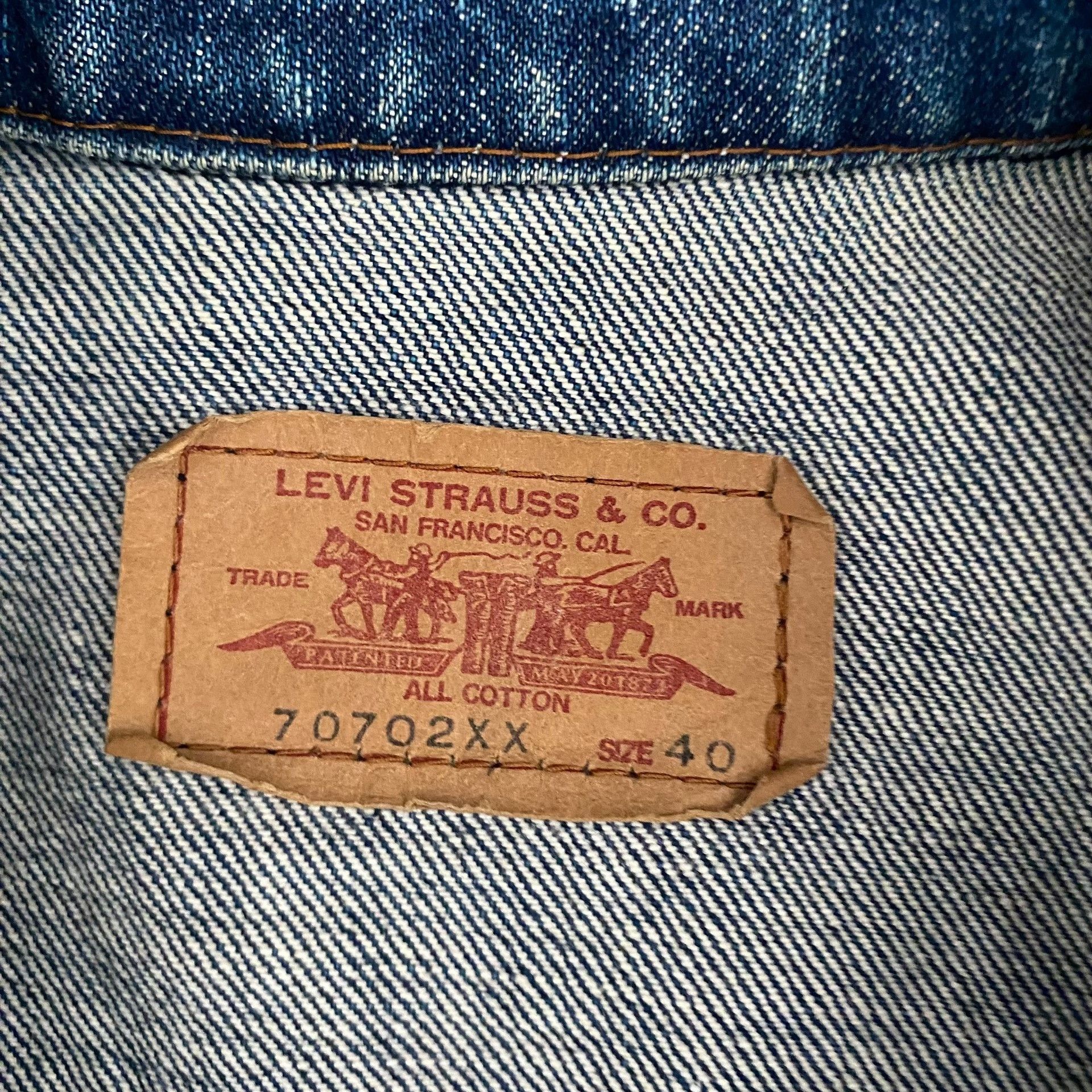 Levi's Vintage Clothing Levi's LVC 70702xx J02 Denim Jacket Size US XXS / EU 40 - 7 Thumbnail
