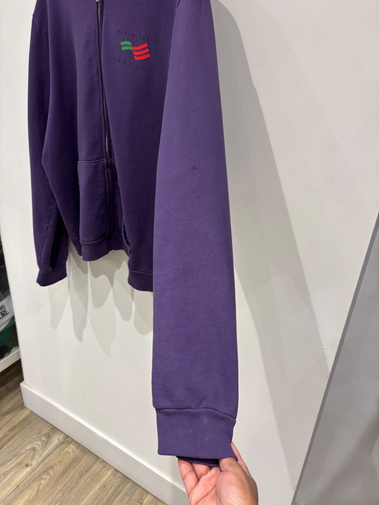 DENIM TEARS Denin Tears America Full-Zip Hoodie Purple Size US XXL / EU 58 / 5 - 4 Thumbnail