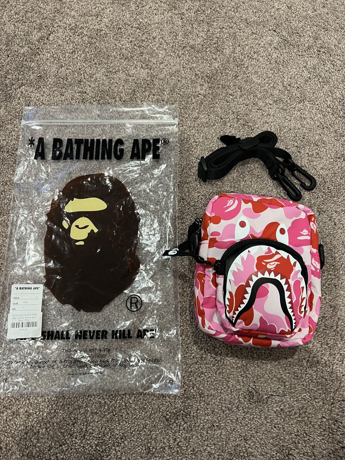 P*O様 ABC CAMO SHARK MINI BAG A Bathing Ape ABC Camo Shark Mini Bag green