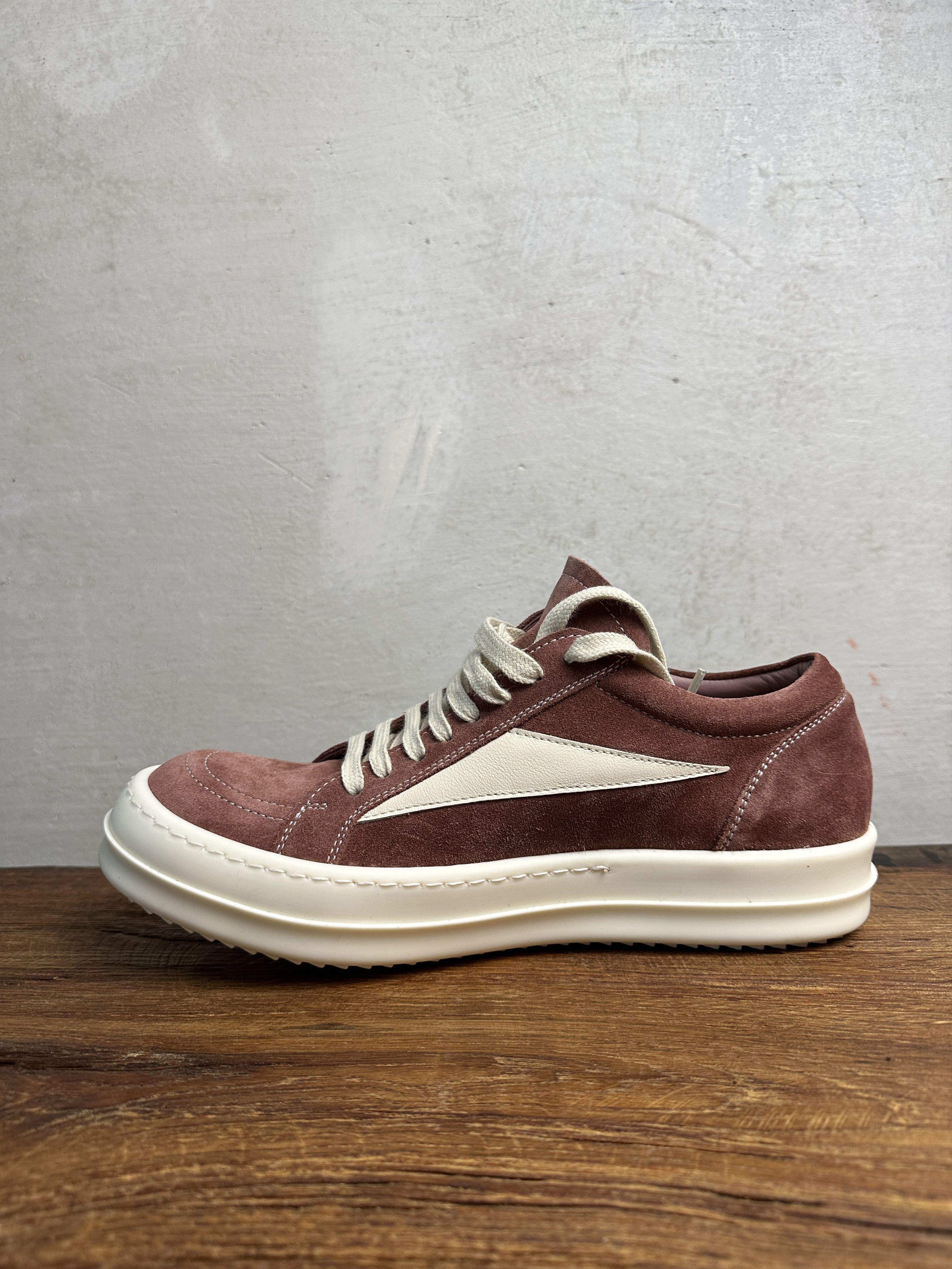Rick Owens Rick Owens Vintage Suede Sneaker (Clay/Milk) Size US 10 / IT 40 - 10 Thumbnail