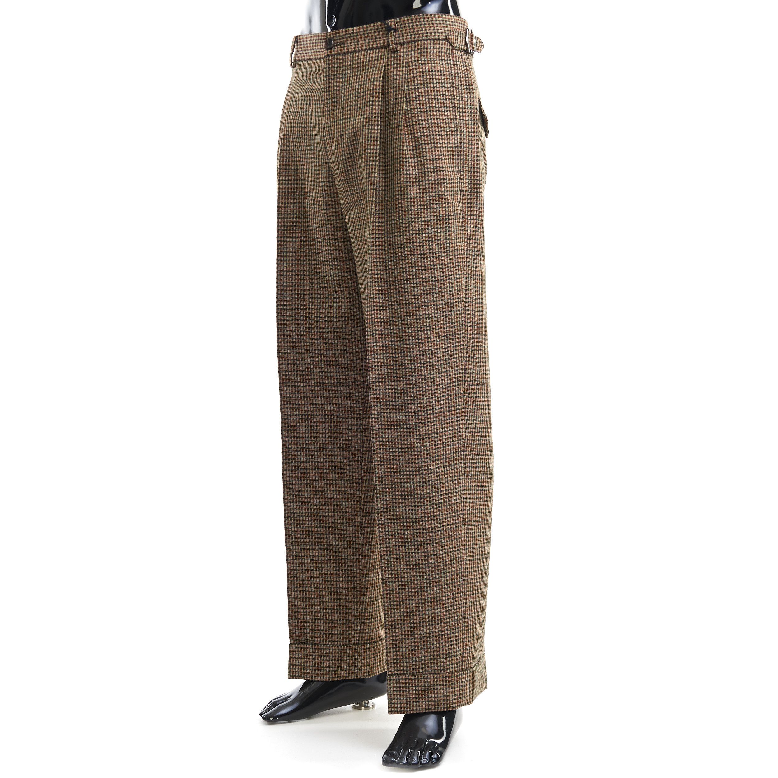 Gucci Check Wool Trouser With Patch In Brown And Orange Size US 32 / EU 48 - 2 Thumbnail