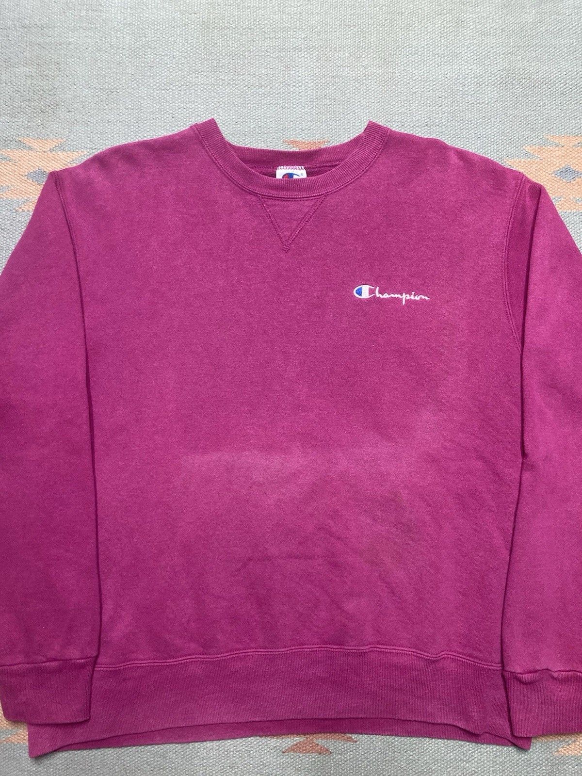 Champion × Vintage 90s crewneck sweatshirt champion blank made USA codeine XL Size US XL / EU 56 / 4 - 2 Thumbnail