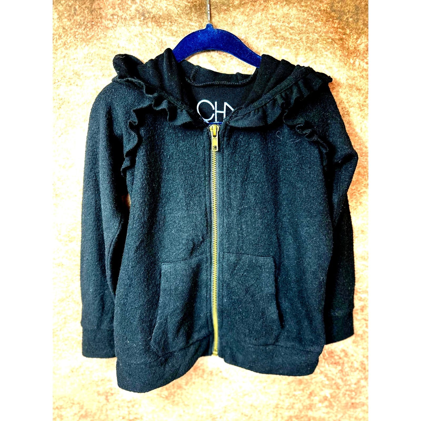 Other Chaser Girls Long Sleeve Hoodie Ruffle Detail Black - size 3 Size ONE SIZE - 10 Thumbnail