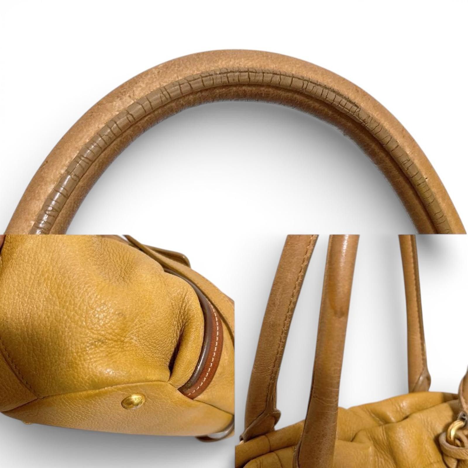 Prada Prada - Brown Leather Handbag Brown Straps Size ONE SIZE - 9 Thumbnail