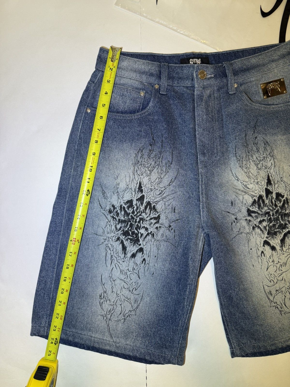 Revenge Revenge ARANEAE DENIM SHORTS VINTAGE INDIGO LARGE (32) Size US 32 / EU 48 - 13 Thumbnail