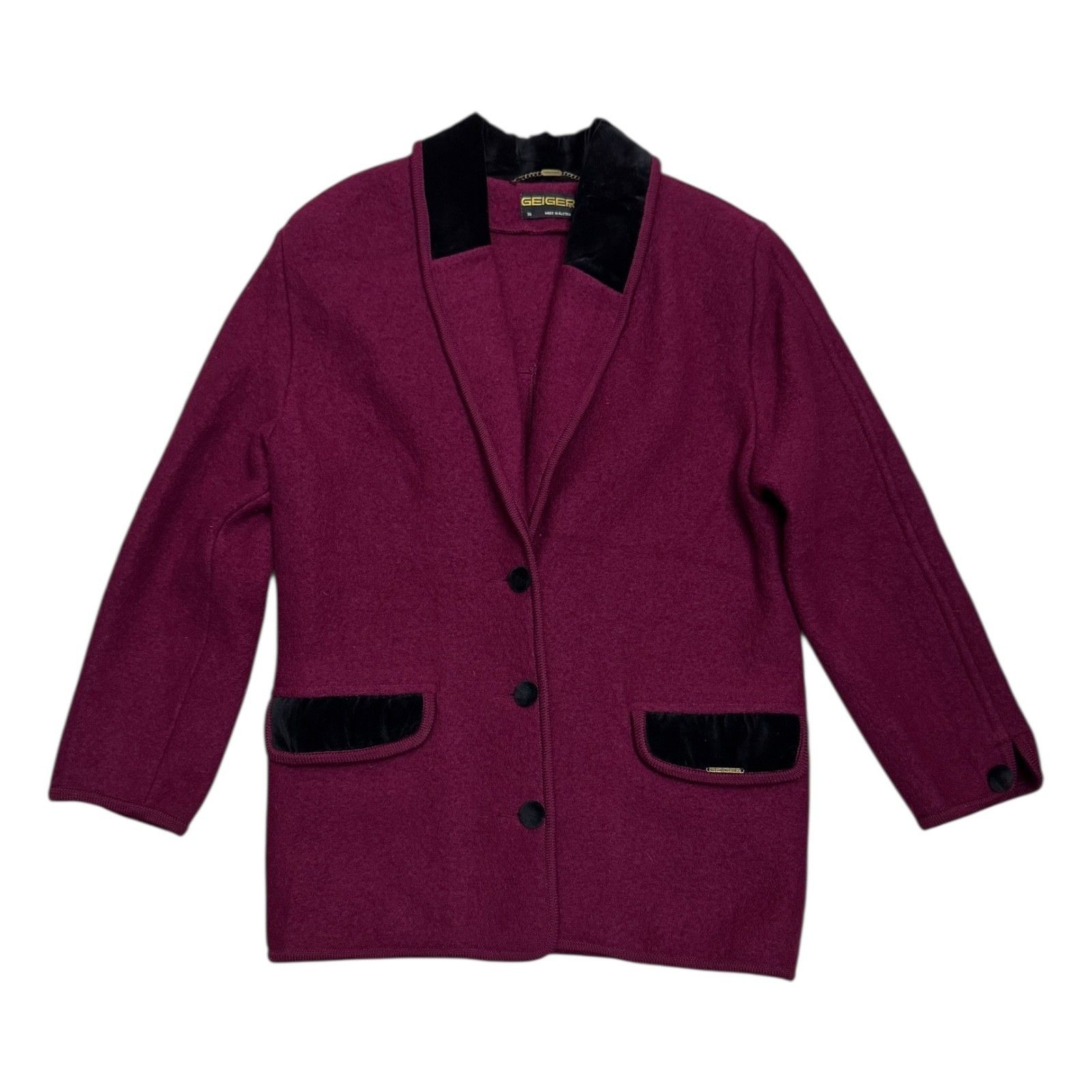 John Geiger GEIGER Wool Luxury Designer Business Winter Coat Medium Size M / US 6-8 / IT 42-44 - 1 Thumbnail