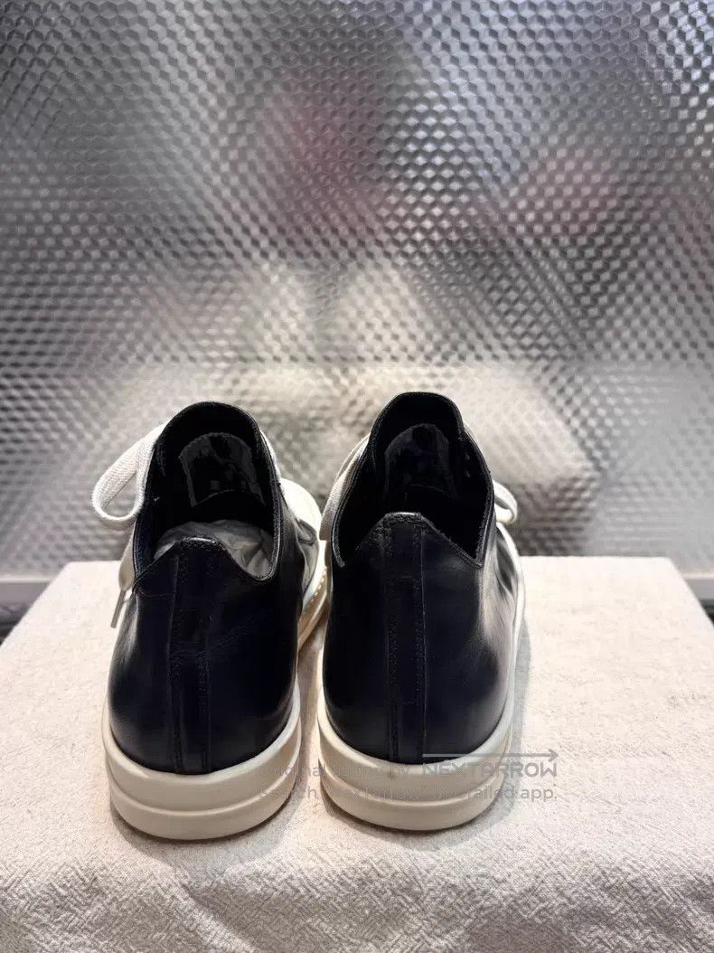 Rick Owens Rick Owens Leather black and white high-top shoes| Size US 7 / IT 37 - 7 Thumbnail
