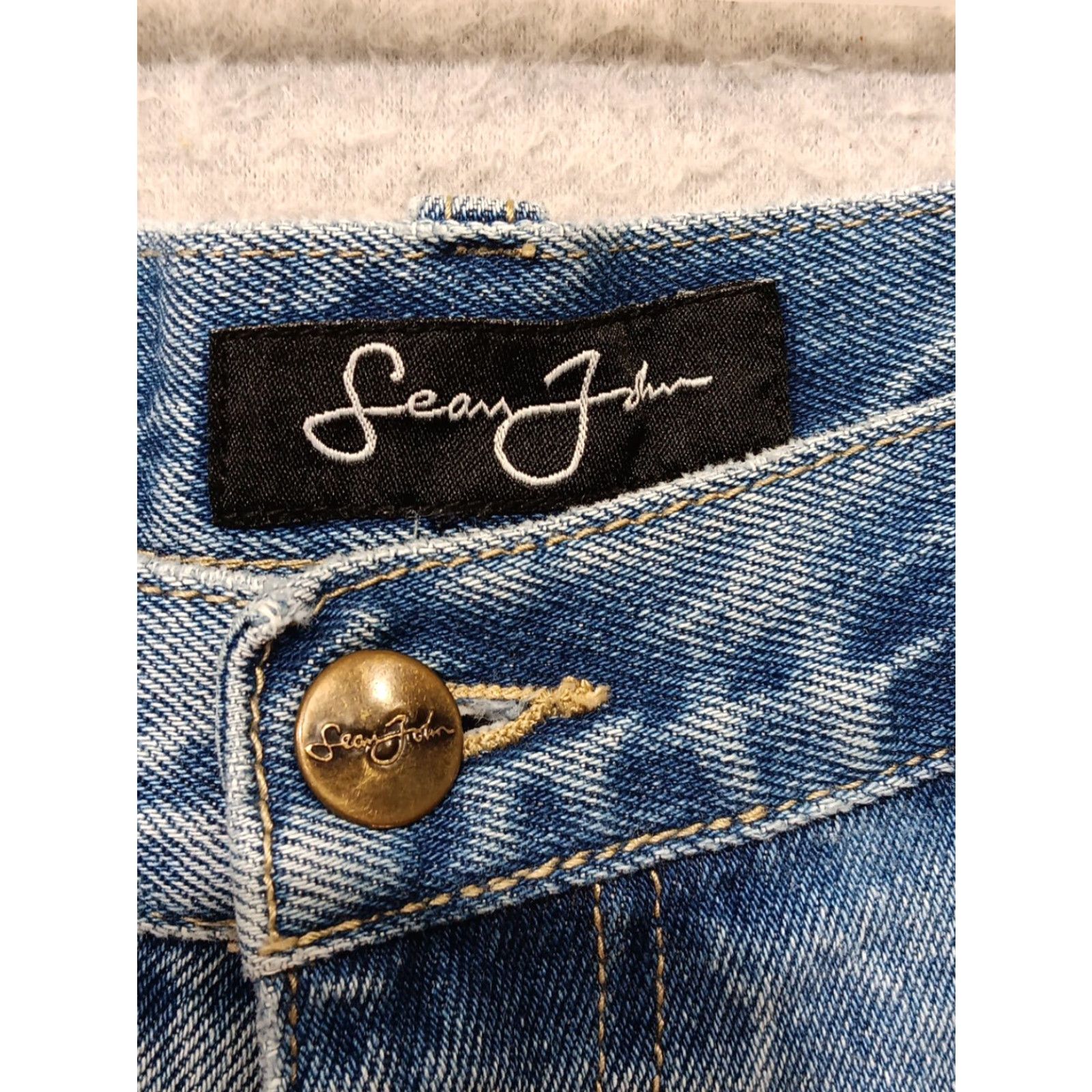 Sean John VINTAGE Sean John Jeans 38x32 Blue Denim Wide-Leg Hip Hop Street Wear Mens Jeans Size US 38 / EU 54 - 6 Thumbnail