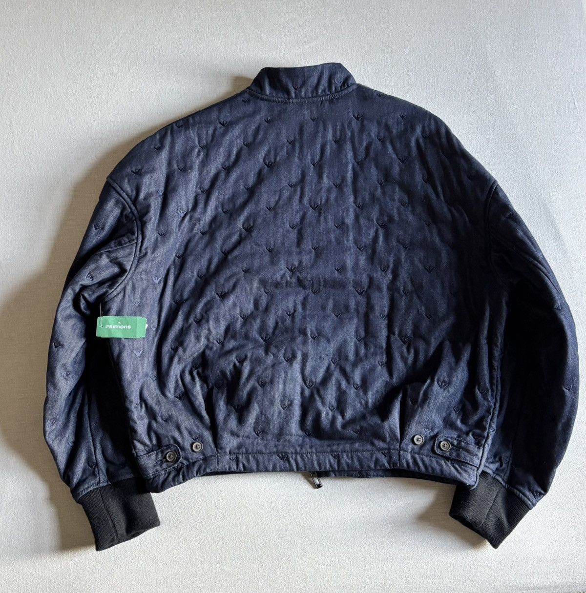 Emporio Armani Embroidered Denim Bomber Size US M / EU 48-50 / 2 - 2 Thumbnail