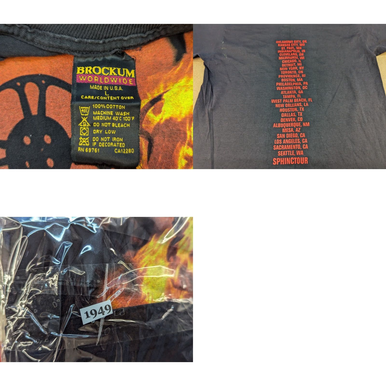 Vintage VINTAGE Ministry 1996 Sphinctour Black T-Shirt Brockum 90s Small Unisex Adults Mens Womens Shirt" Size US S / EU 44-46 / 1 - 10 Thumbnail