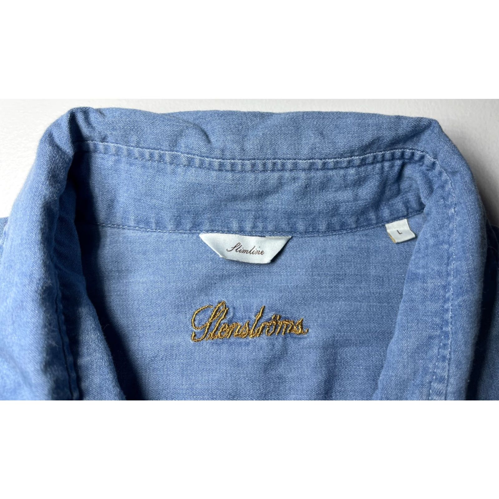 Vintage VINTAGE Stenströms Men’s Denim Pearl Snap Western Shirt L Blue Cotton Cotton Denim Casual Pockets Western 90s Mens Size US L / EU 52-54 / 3 - 7 Thumbnail