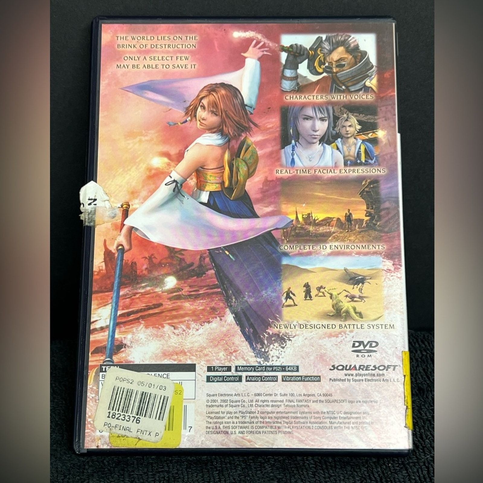 Sony Final Fantasy X PS2 PlayStation 2 Complete CIB Size ONE SIZE - 2 Thumbnail