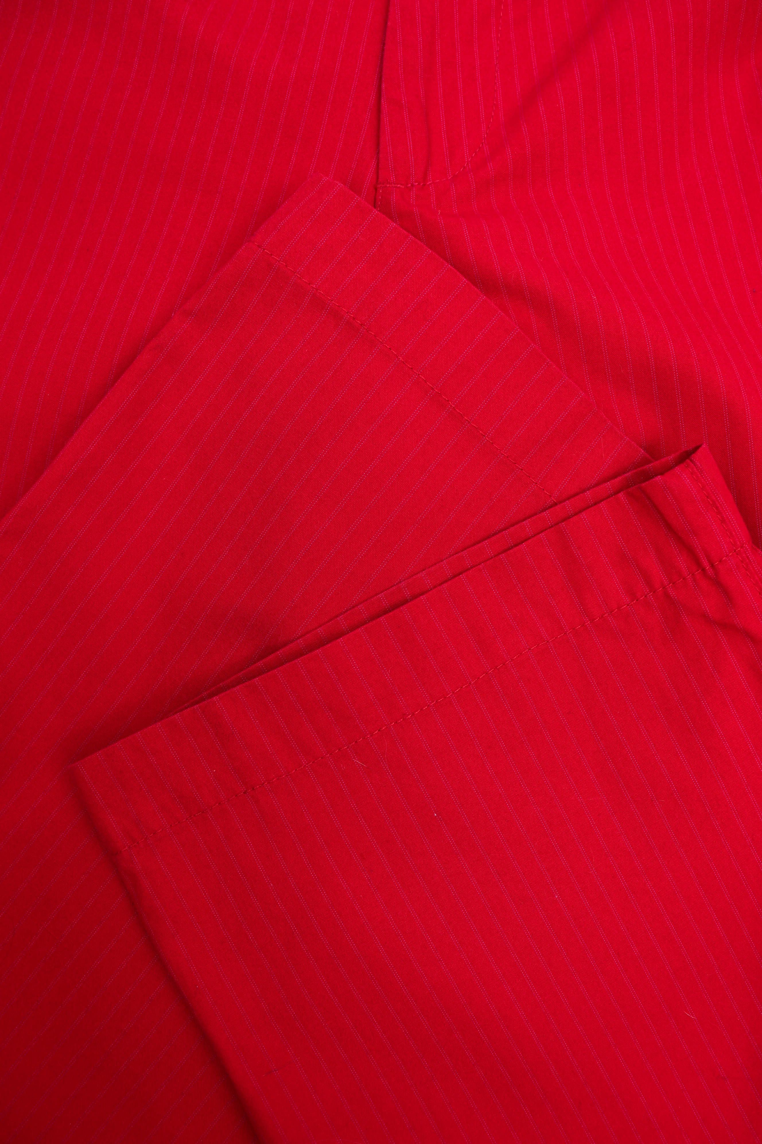 Superga Superga Vintage Micro Striped Red Cotton Trousers Pants Size US 36 / EU 52 - 8 Thumbnail
