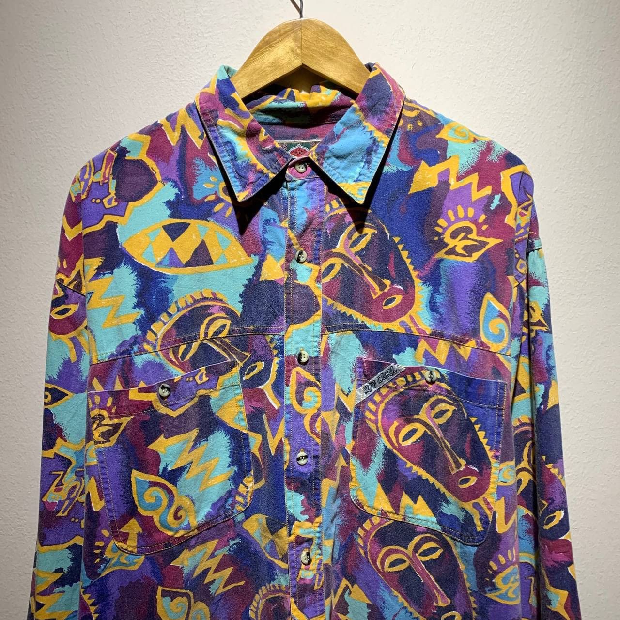 Rip Curl Vintage 90’s Ripcurl Overprint African Geometric Surfwear Size US L / EU 52-54 / 3 - 3 Thumbnail