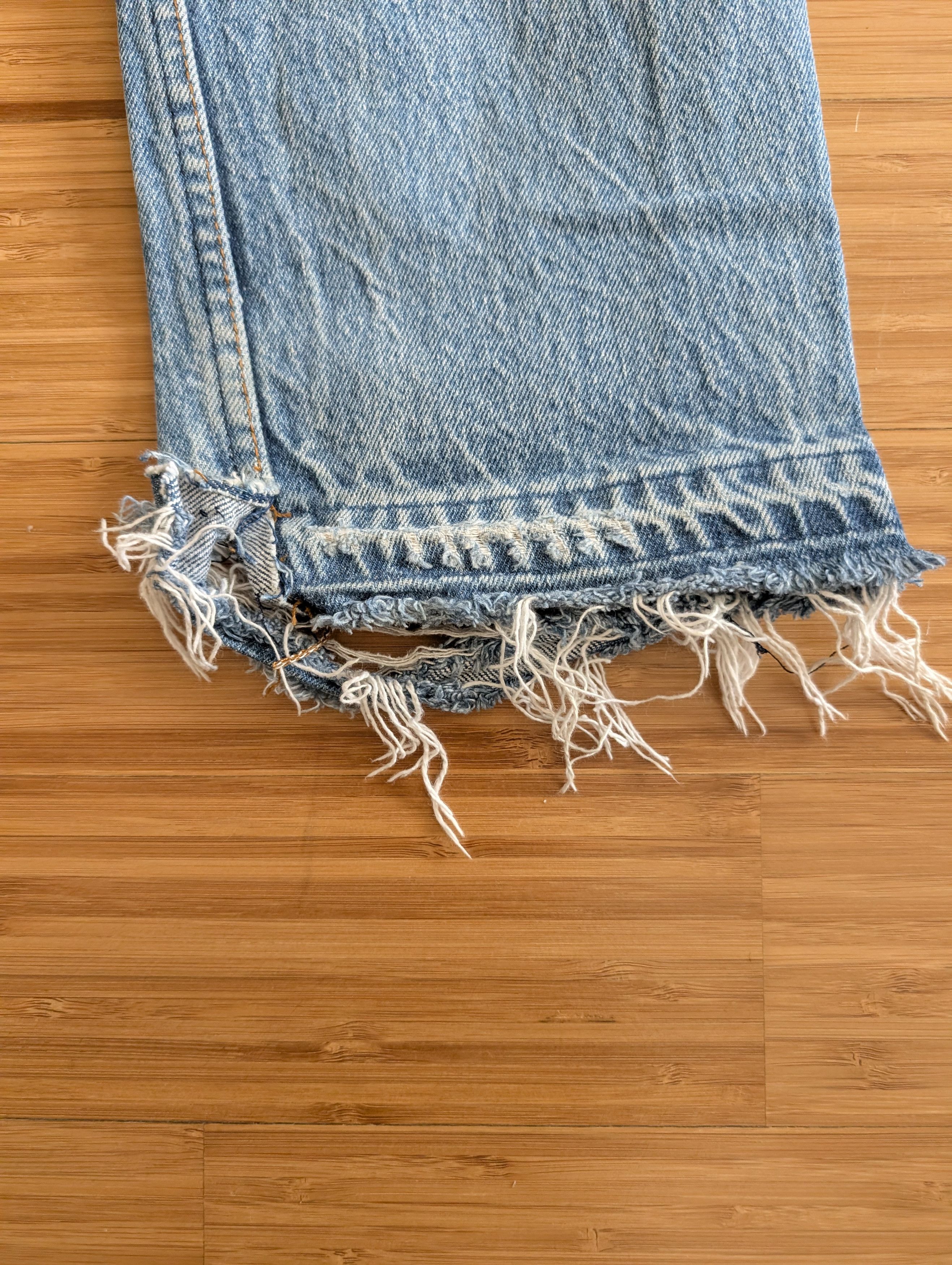 Levi's Helmut Lang Style Panted Denim, CRAZY DISTRESSING Size US 29 - 6 Thumbnail