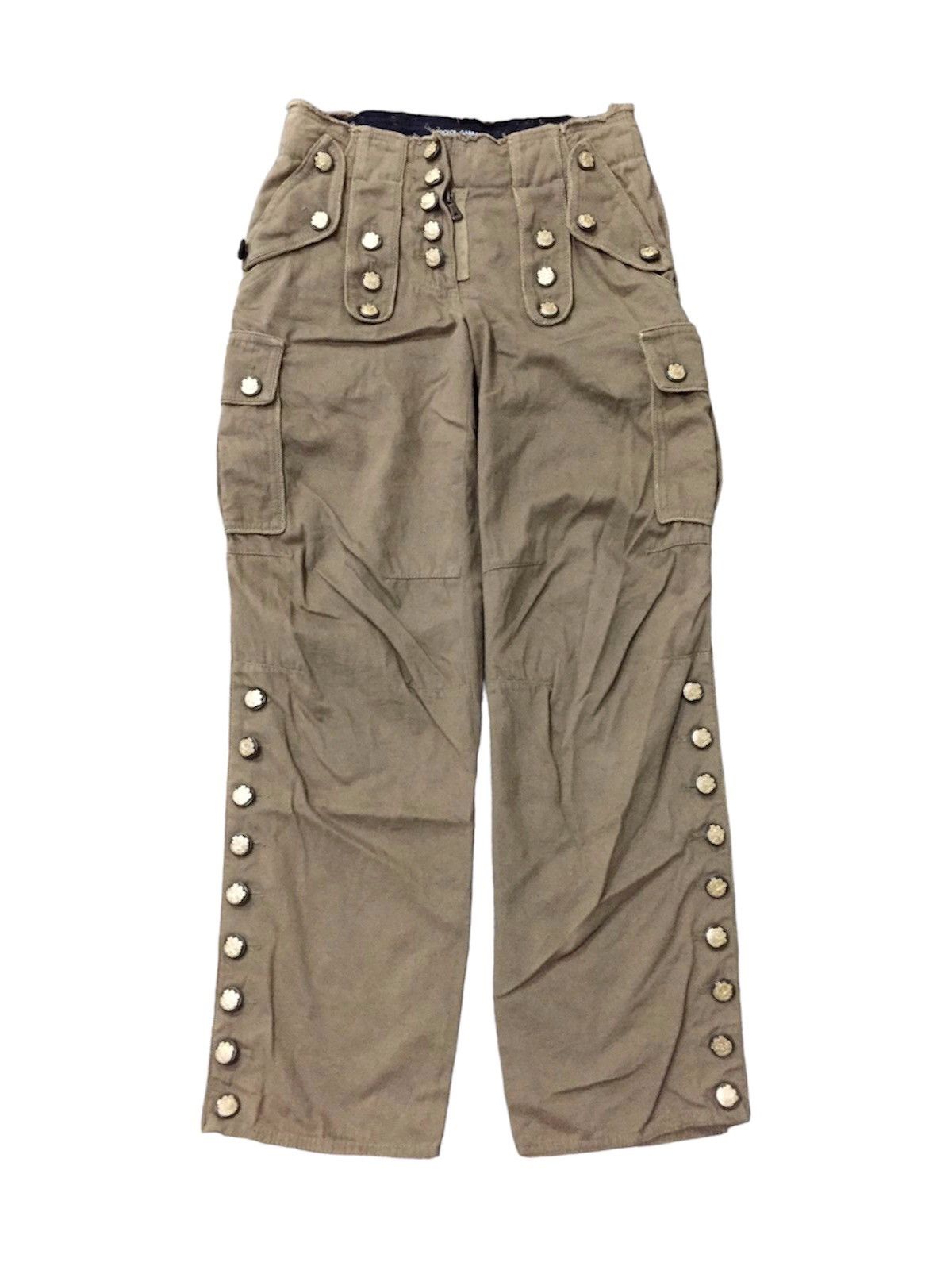 image of Archival Clothing x Dolce Gabbana Aw03 Dolce & Gabbana Studed Bondage Denim Jeans in Brown (Size 28