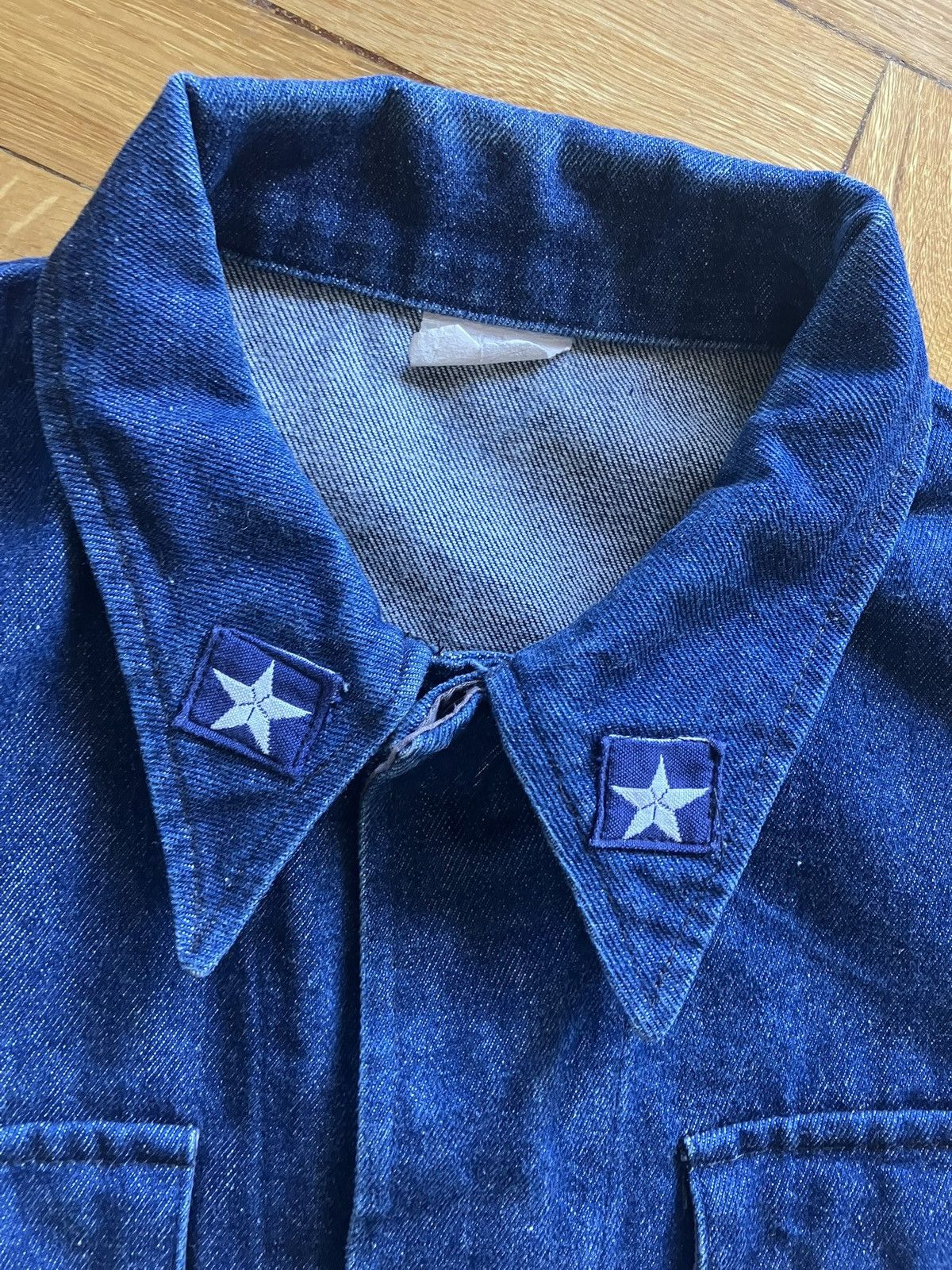 Vintage 1970s Italian navy denim workwear jackeg Size US XL / EU 56 / 4 - 3 Thumbnail