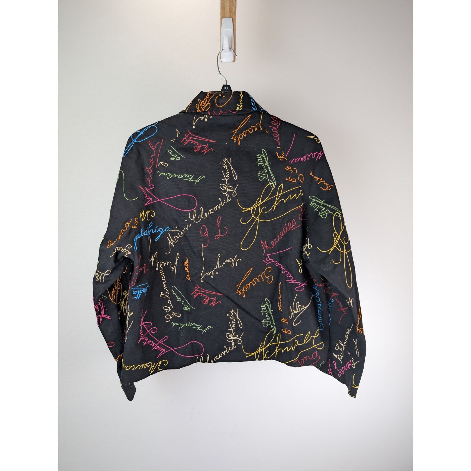 Bode o1rshd1 Signature Scrawl Coat in Black/Multicolor Size US M / EU 48-50 / 2 - 8 Thumbnail
