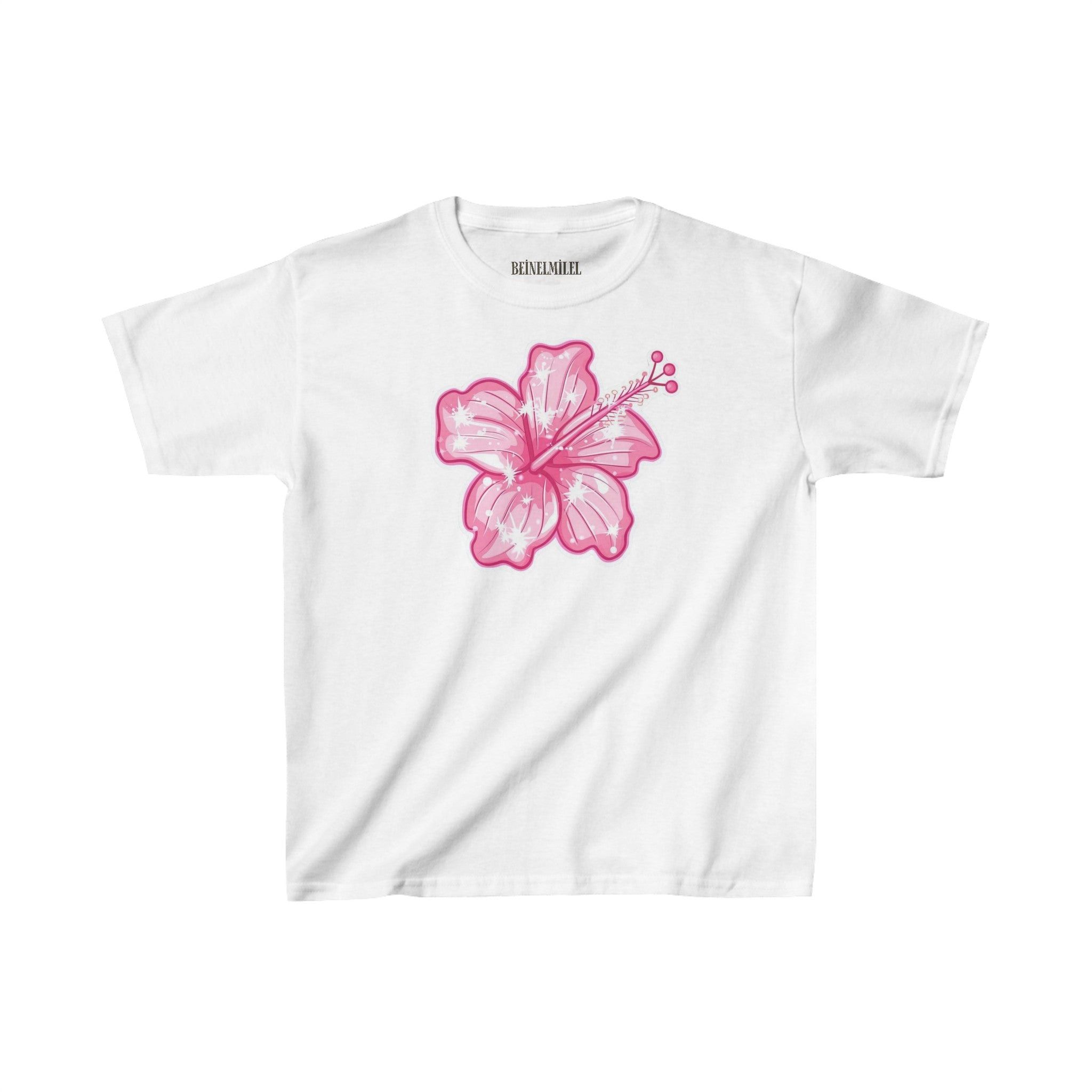 Designer Hibiscus - Baby Tee Size M / US 6-8 / IT 42-44 - 1 Thumbnail