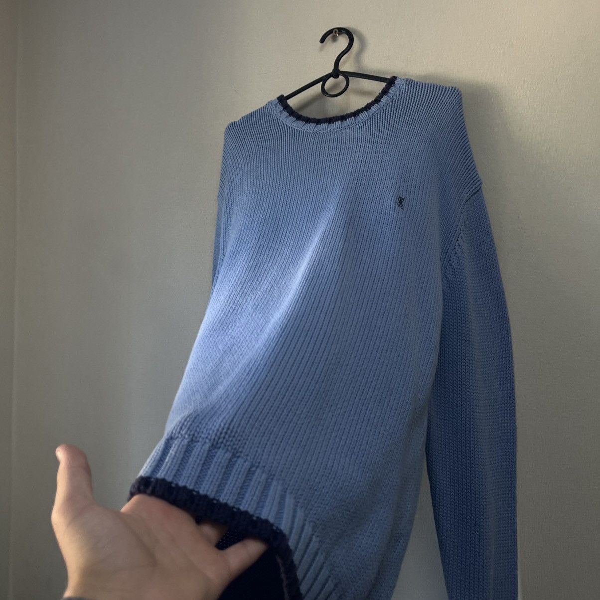 Yves Saint Laurent Blue YSL Sweater Knit Size US XL / EU 56 / 4 - 4 Thumbnail