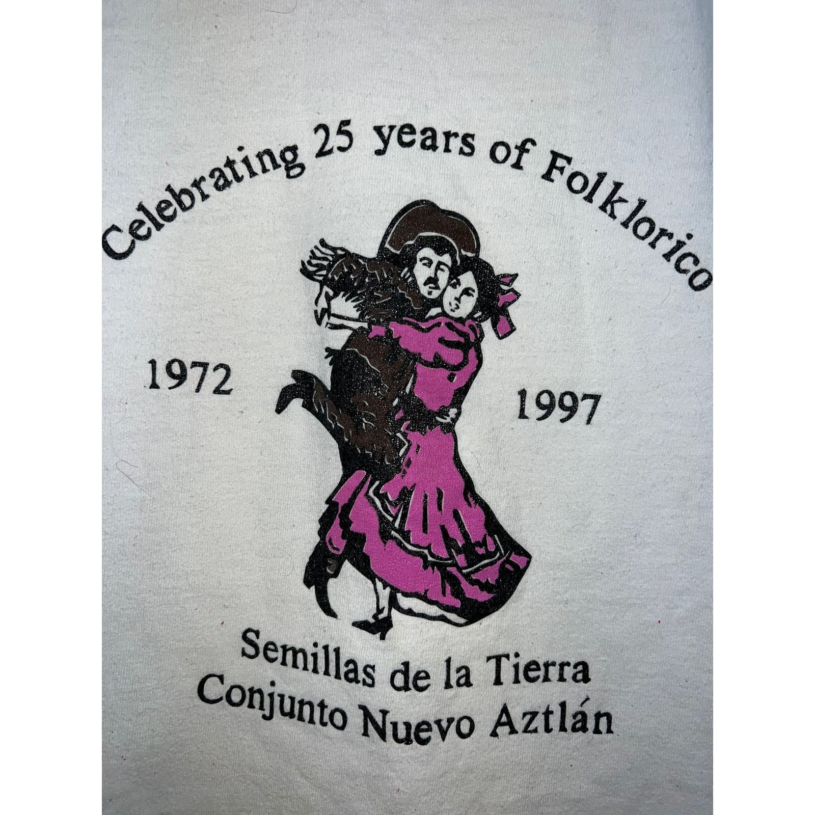 Fruit Of The Loom Vintage Folklorico Shirt Traditional Mexican Dance Tee 90s X Size US XL / EU 56 / 4 - 3 Thumbnail
