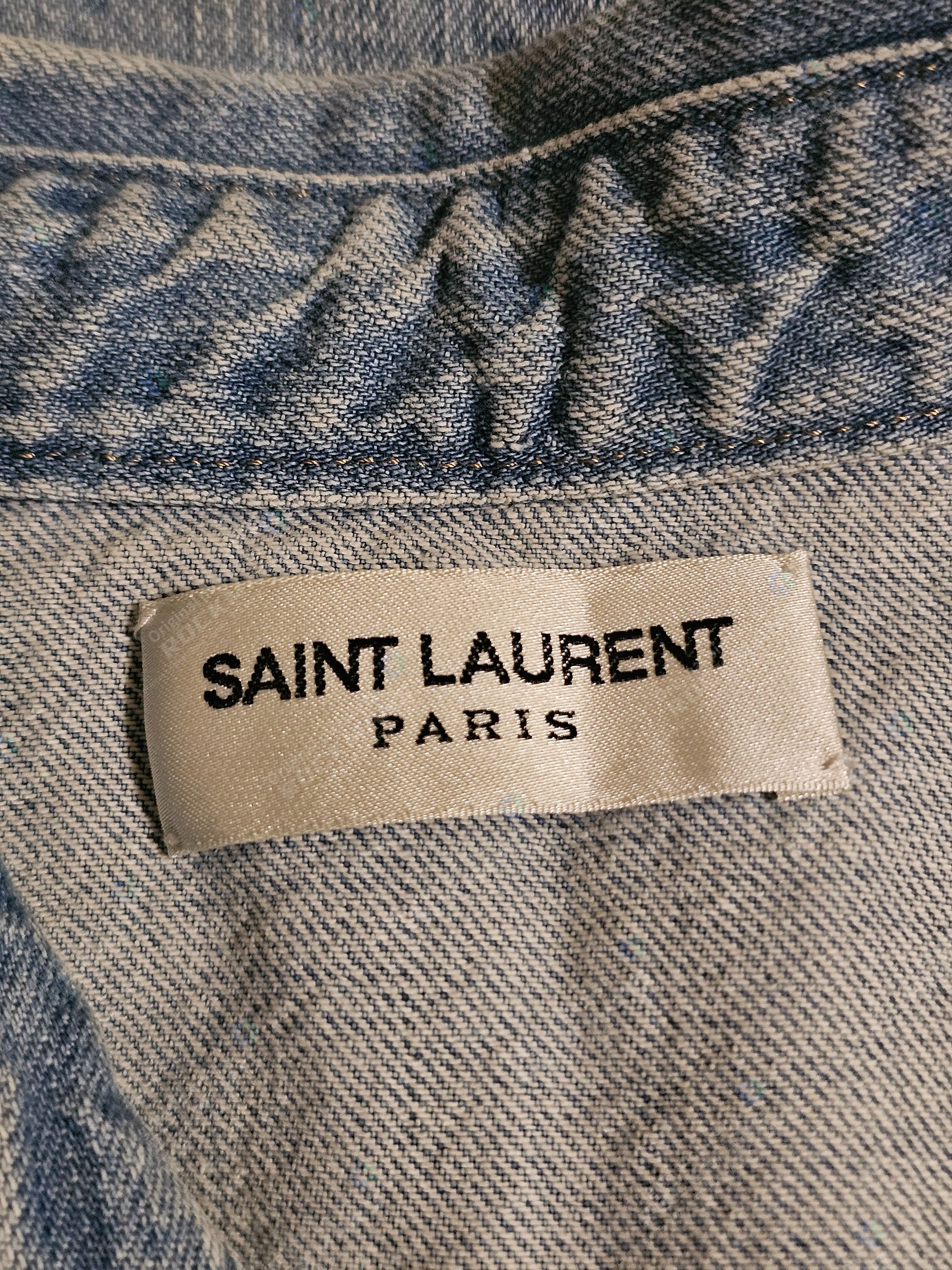 Saint Laurent Paris Saint Laurent SLP Women's Washed Denim Shirt Size S Like New Size S / US 4 / IT 40 - 7 Thumbnail