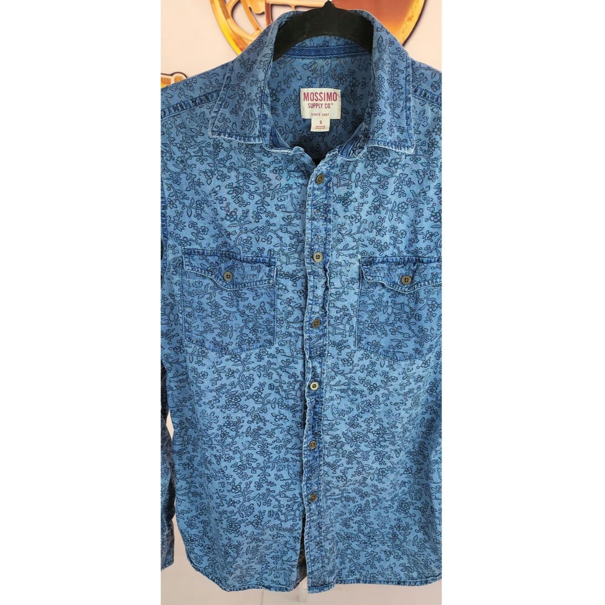 Mossimo Mossomo Blue Paisley print long sleeve button down Small Size US S / EU 44-46 / 1 - 8 Thumbnail