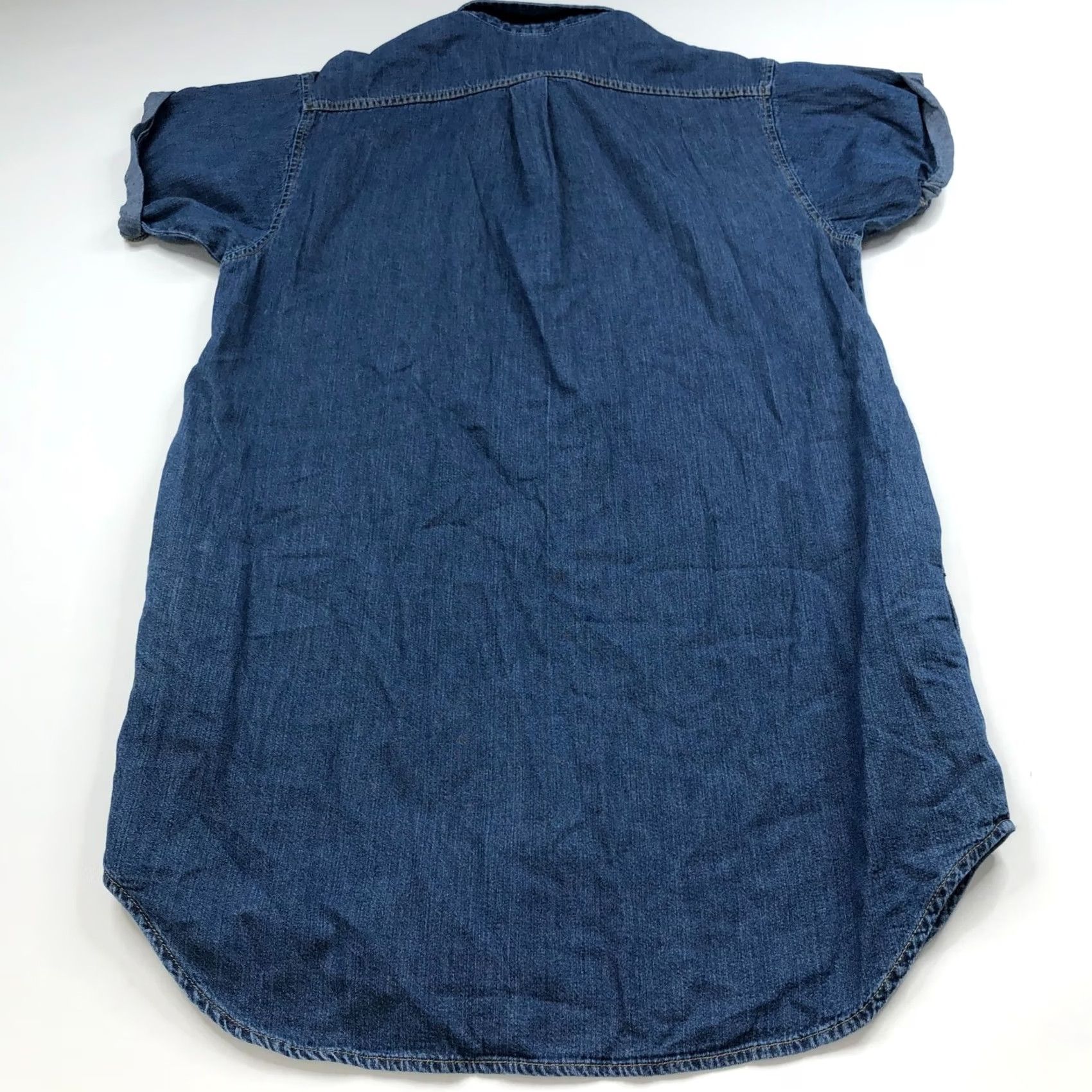 Gap Gap Denim Shirt Dress Women's Blue Short Sleeve Collared Above Knee Small Chambray Tunic Dress Model 100% Cotton Regular Size S Size S / US 4 / IT 40 - 6 Thumbnail