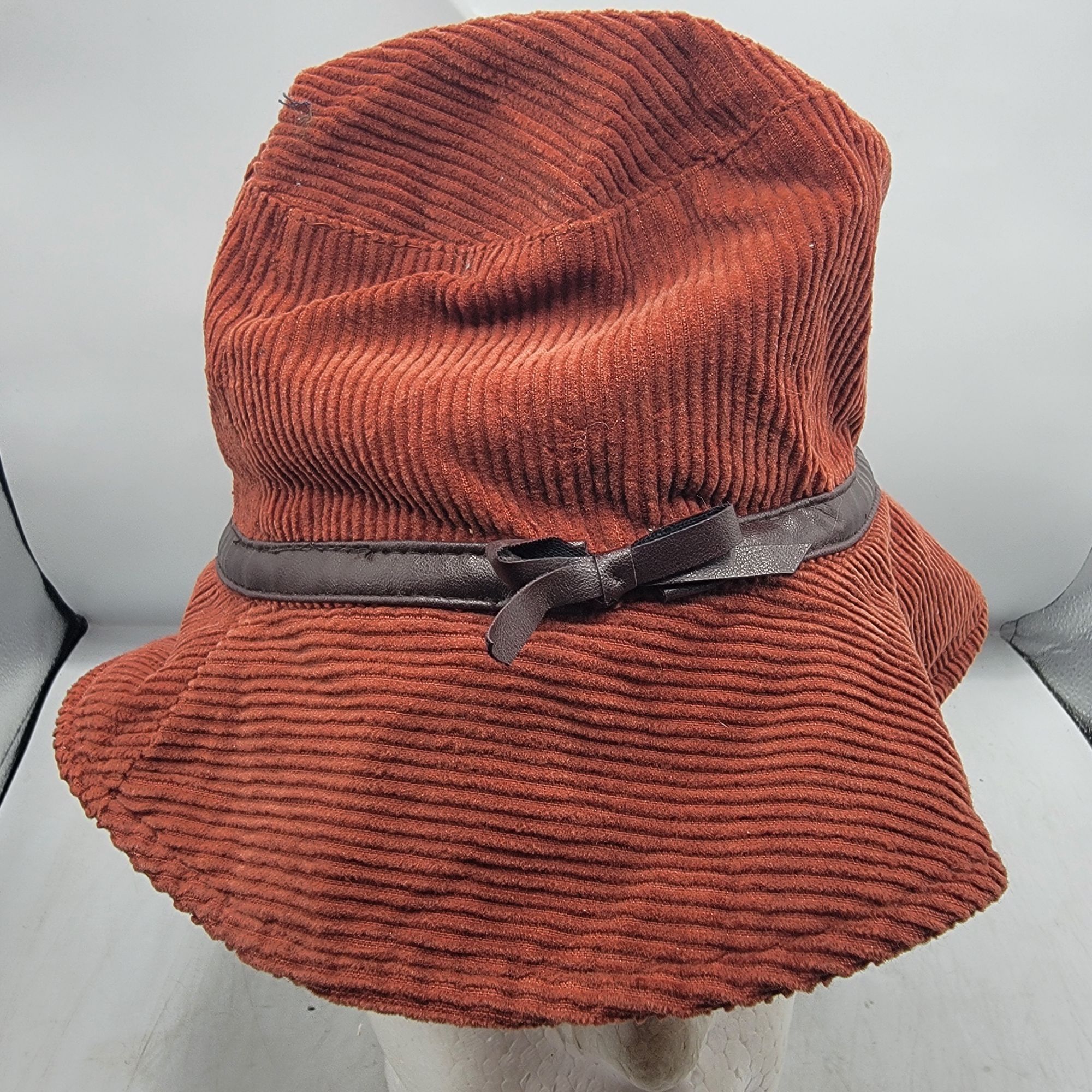 Other August Adults Brown Corduroy Bucket Hat With Ribbon Accent C Size ONE SIZE - 1 Thumbnail