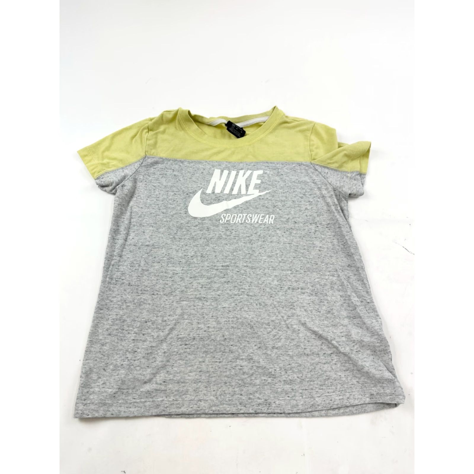 Nike Nike Shirt Womens Medium Gray Green Sportswear Spell Out Logo Short Sleeve Tee Size M / US 6-8 / IT 42-44 - 2 Thumbnail