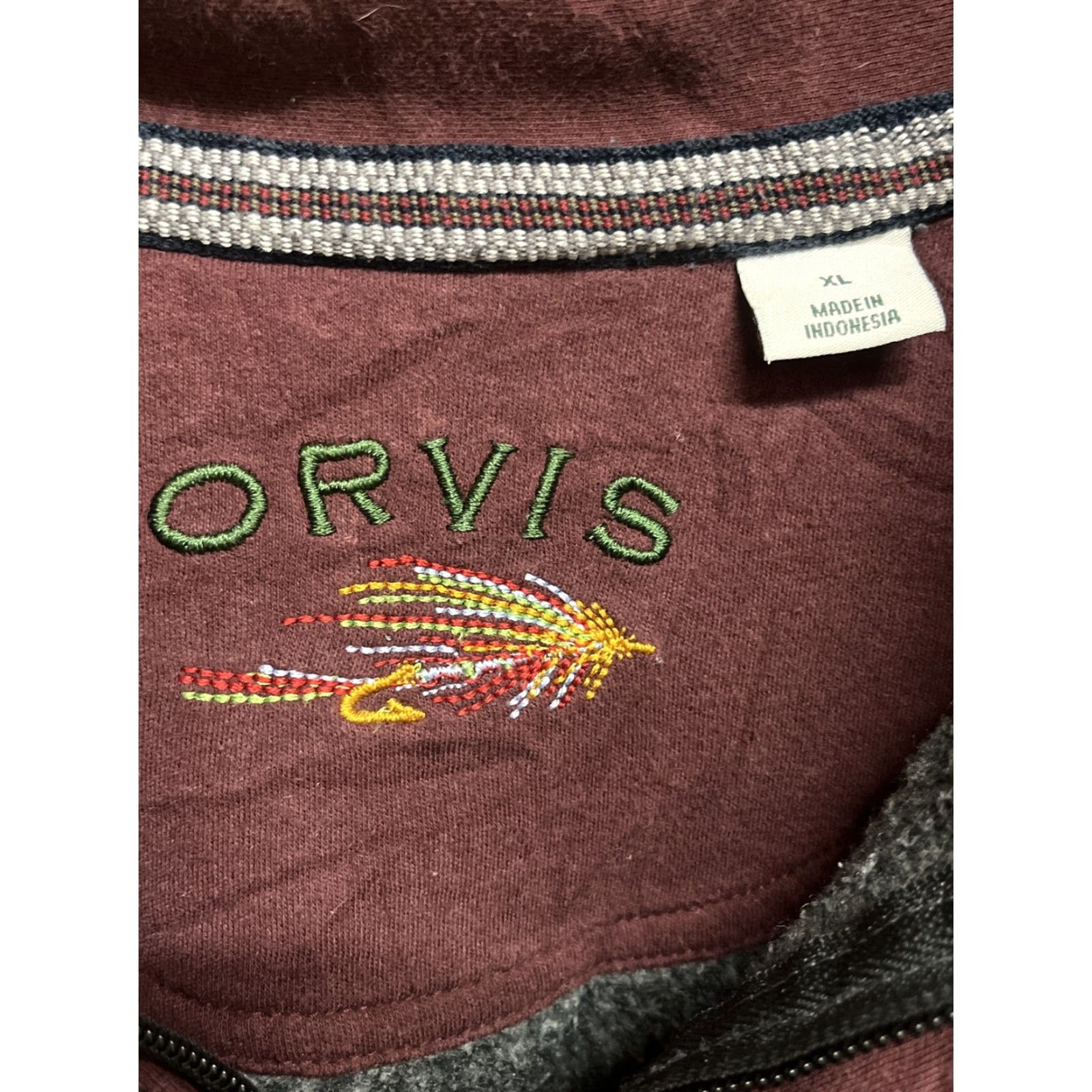 Orvis Orvis Mens Pullover Sweater 1/4 Zip Mock Neck Gray XL Shirt Size US XL / EU 56 / 4 - 3 Thumbnail