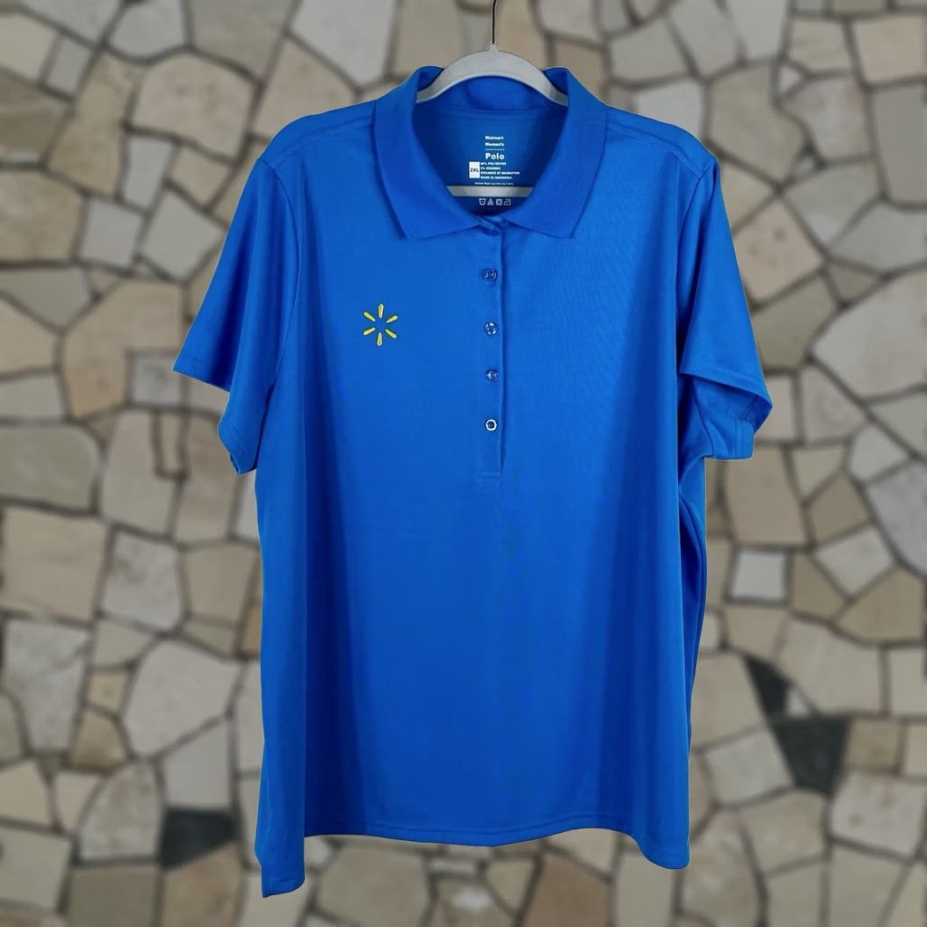 Walmart Walmart Employee Polo Shirt Size 2XL Blue Short Sleeve Women's Size XXL / US 16-18 / IT 52-54 - 1 Preview