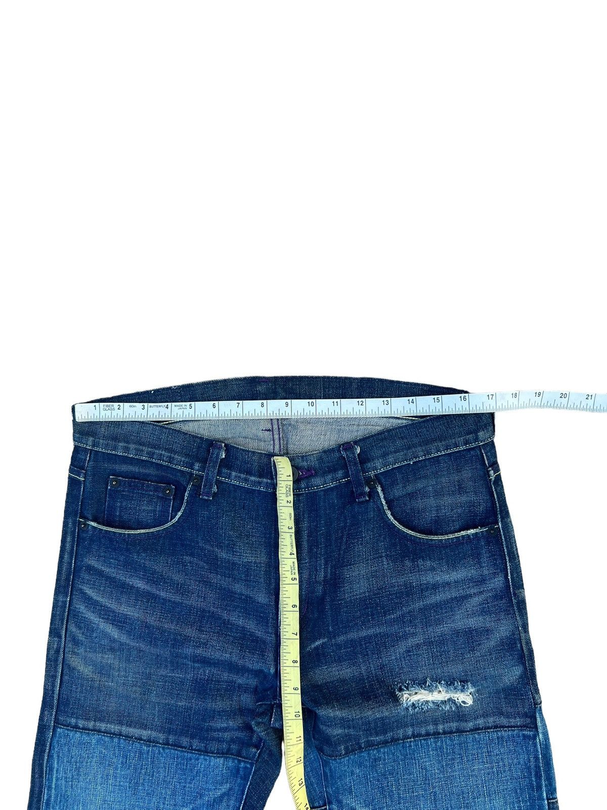 Neighborhood × Vintage RARE!! Vintage Neighborhood Japan Rips Denim Patchwork Jeans Size US 32 / EU 48 - 3 Thumbnail