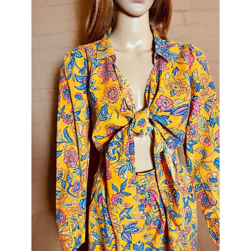 House of Harlow NWT New House of Harlow 1960 Cheyna Orange Floral Bohemian Size S / US 4 / IT 40 - 7 Thumbnail