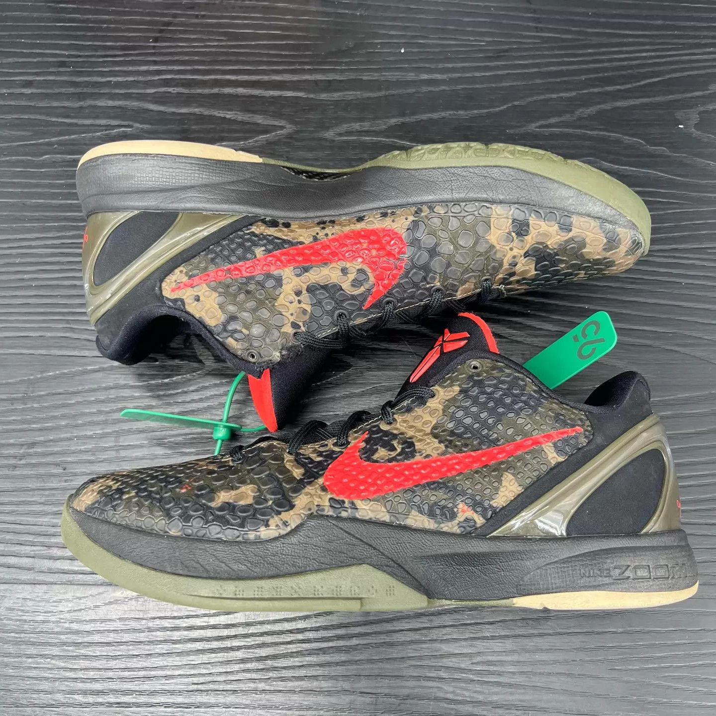 Nike ZK6 Black Red Camo 46 Rare Boxed Blem Heel Collar Size US 13 / EU 46 - 3 Thumbnail