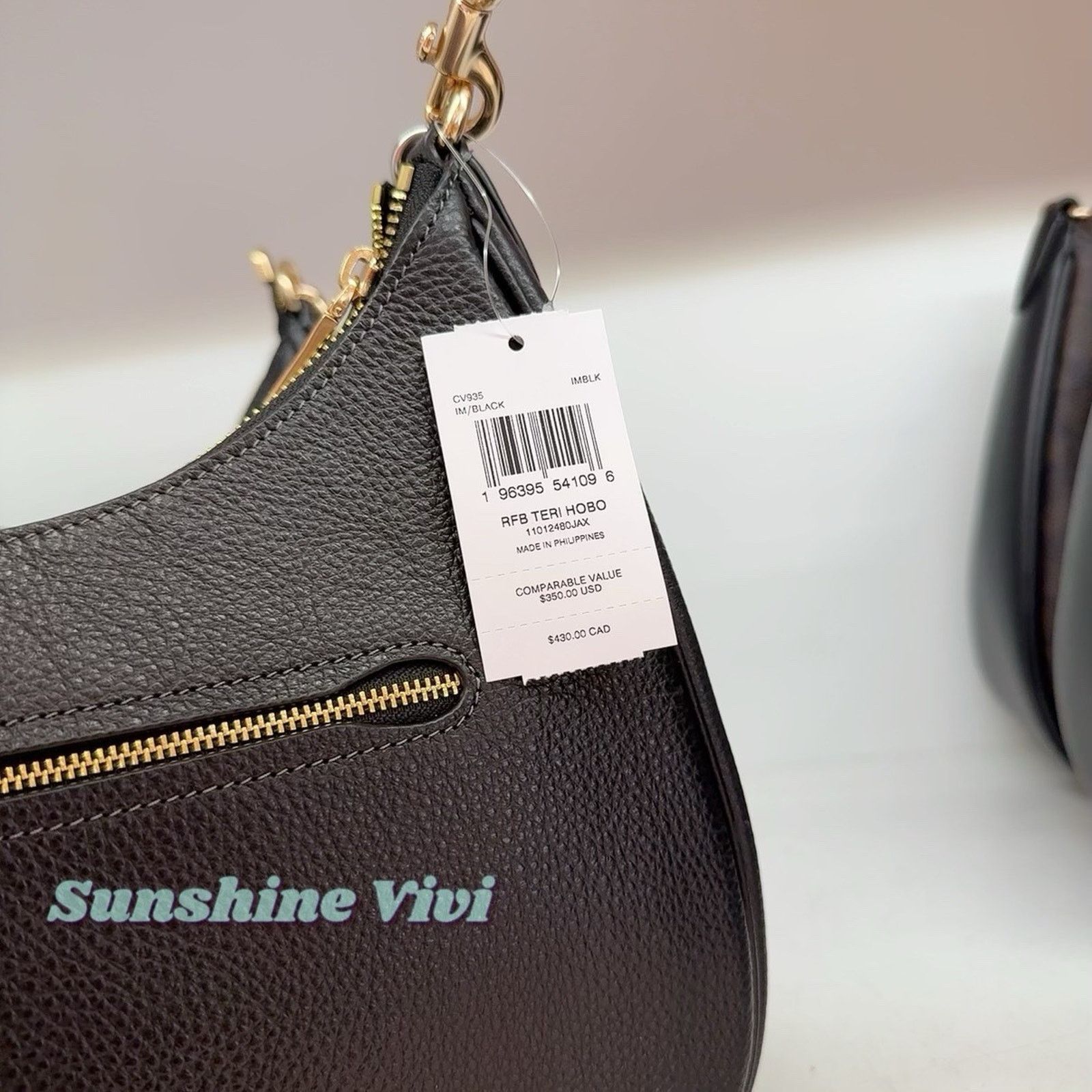 Coach NWT Bundle Coach Bow Bag Charm CAX72 & CV935 Teri Hobo Bag Size ONE SIZE - 10 Thumbnail