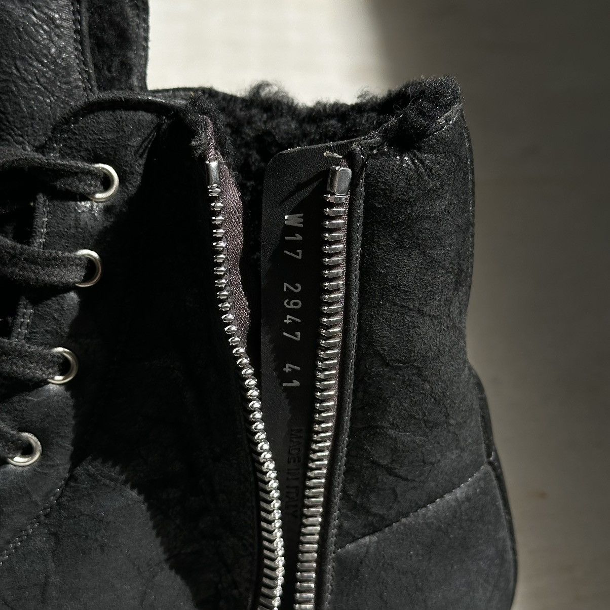 Rick Owens Rick Owens Shearling High-Sneakers FW17 Size US 8 / EU 41 - 10 Thumbnail