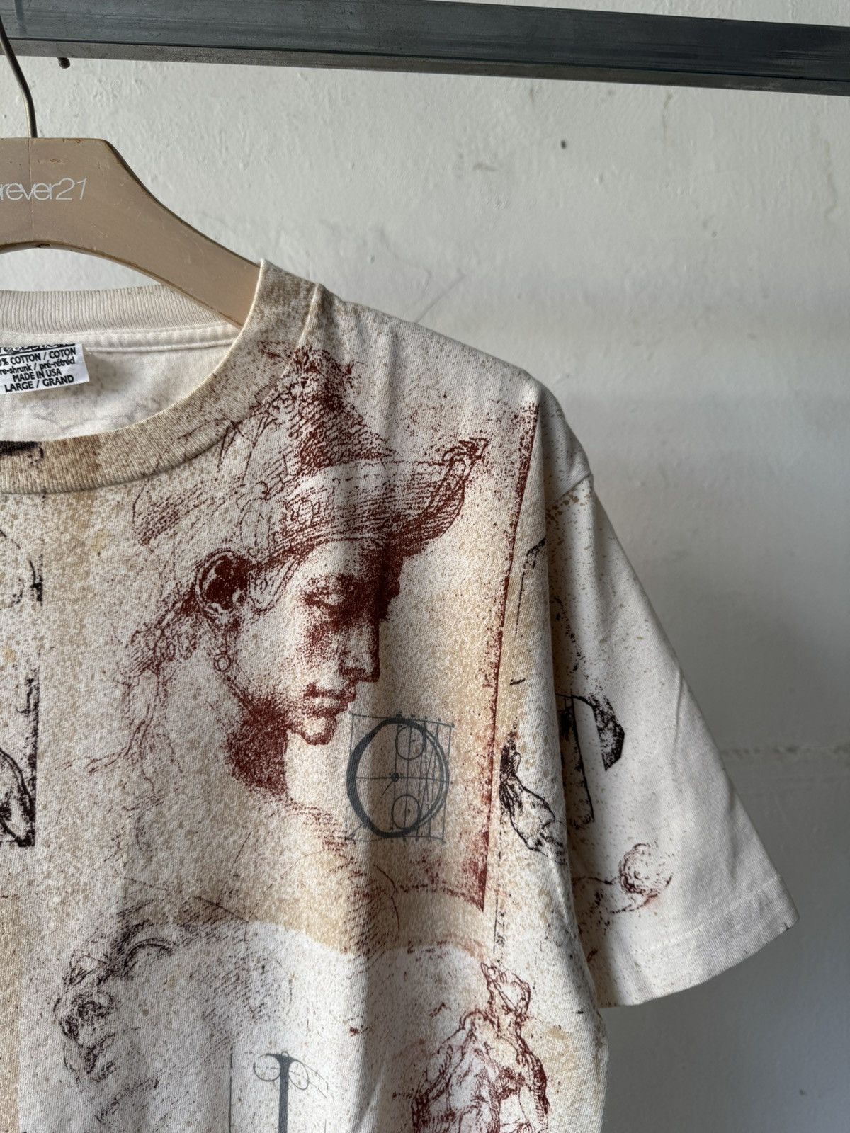 Vintage 90s Michelangelo Renaissance Art David Fullprint Shirt Size US L / EU 52-54 / 3 - 6 Thumbnail