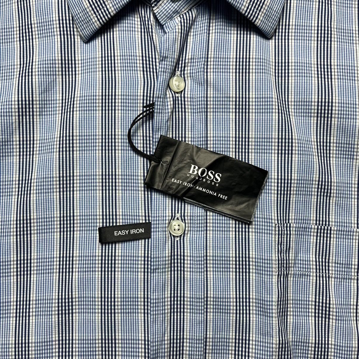 Designer × Hugo Boss Hugo Boss Checkered Shirt Long Sleeve Button Up Luxury Size US XL / EU 56 / 4 - 5 Thumbnail