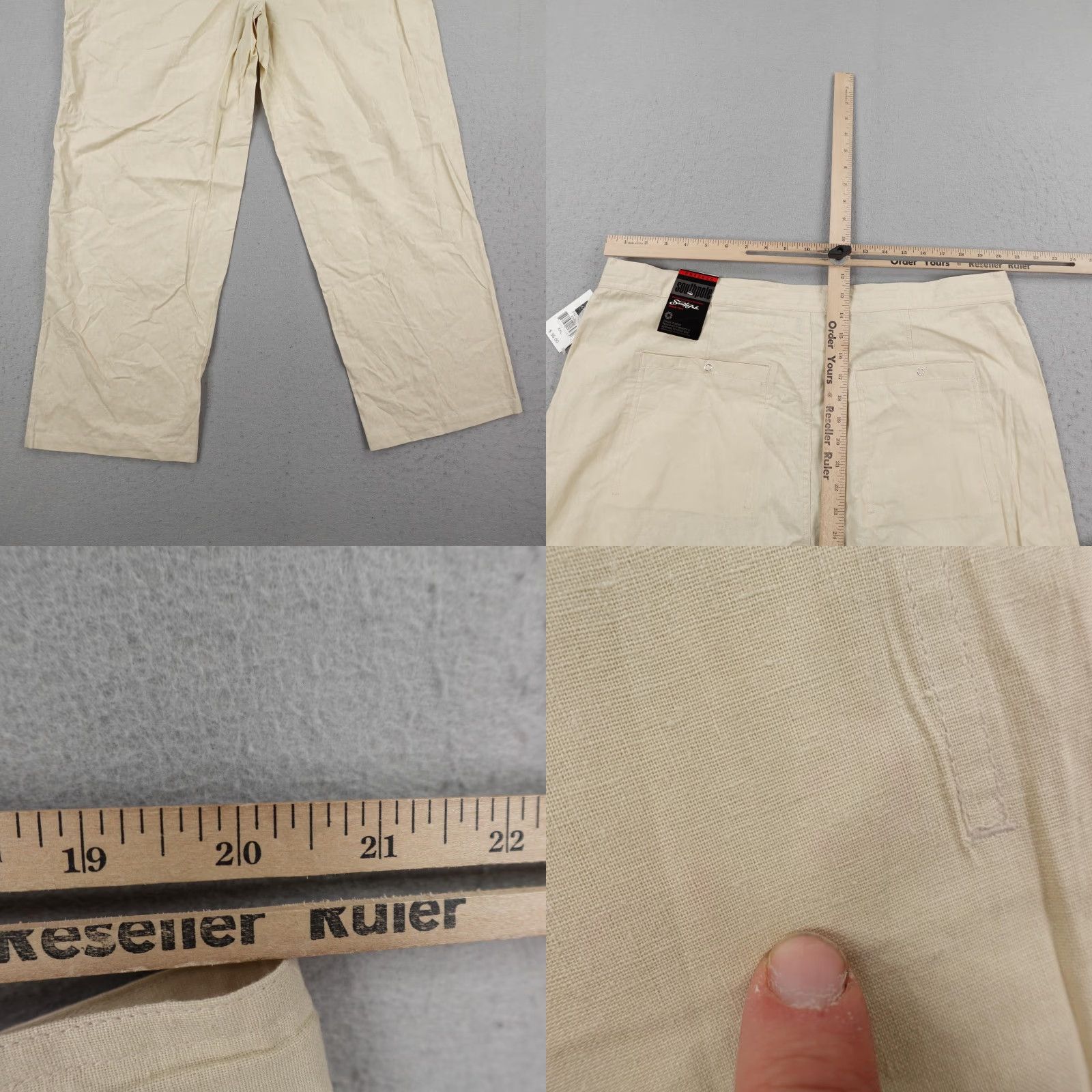 Southpole VINTAGE Southpole Pants Mens 2XL Beige Linen Baggy Relaxed Deadstock Y2K Size US 39 - 8 Thumbnail